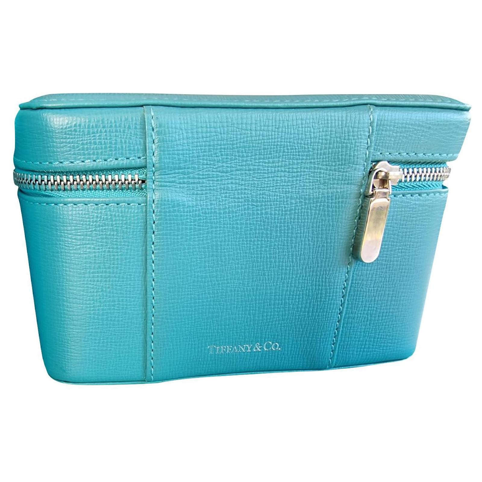 Tiffany & Co leather jewelry box Blue Beige ref.781559 - Joli Closet