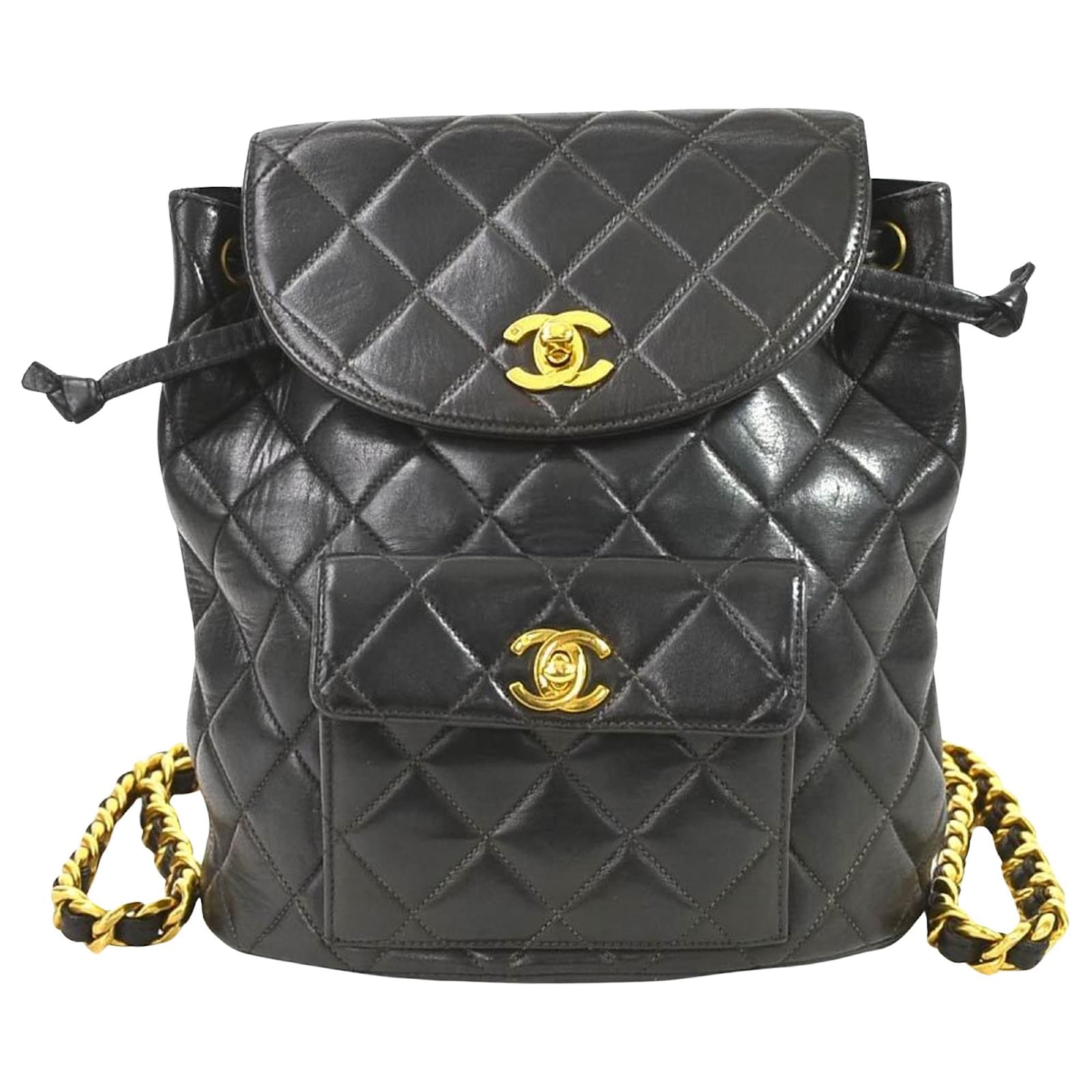 Chanel Matelassé Black Leather ref.782462 - Joli Closet