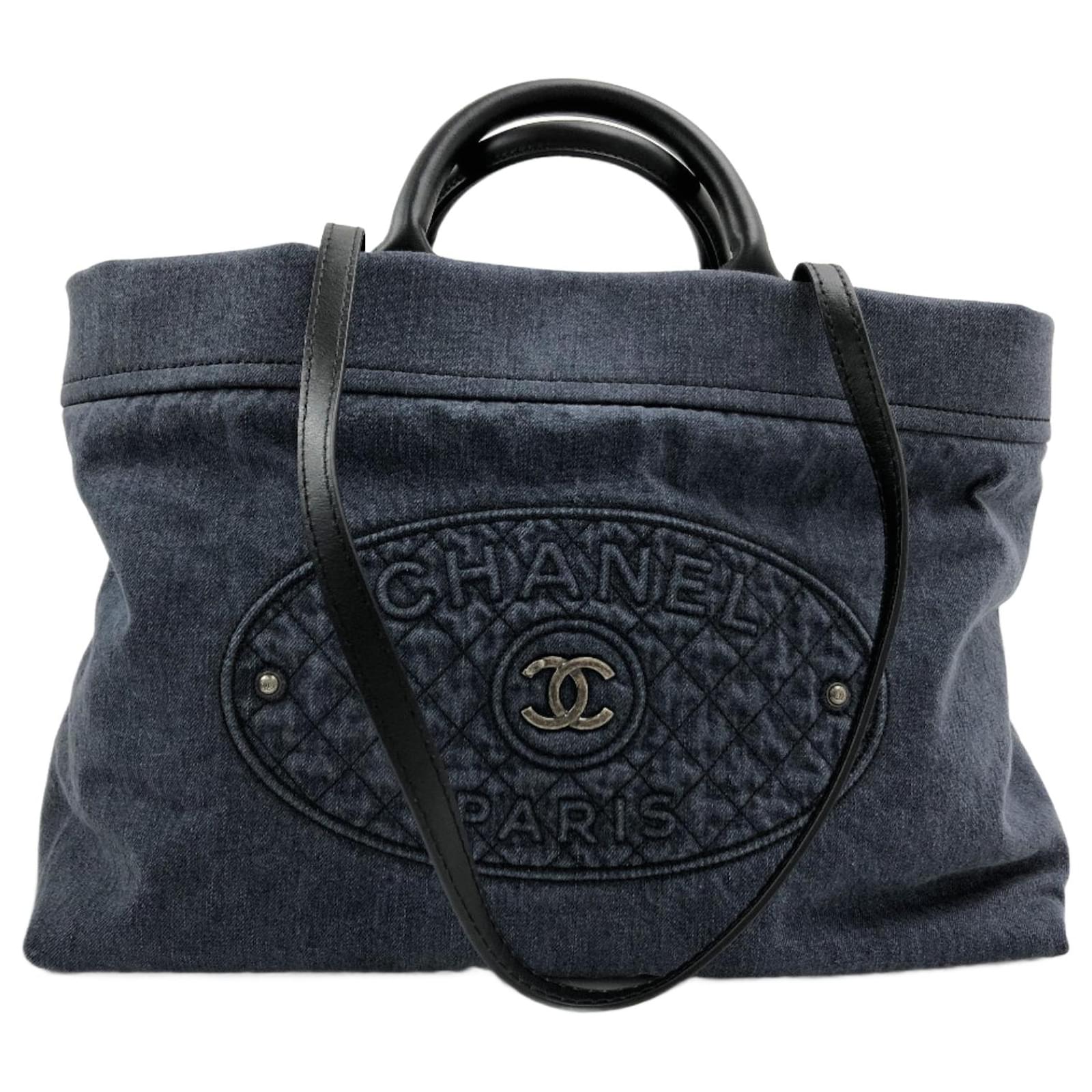 CHANEL cashmere 02A COCO Mark Knit Tank top tops P20179 blue 42