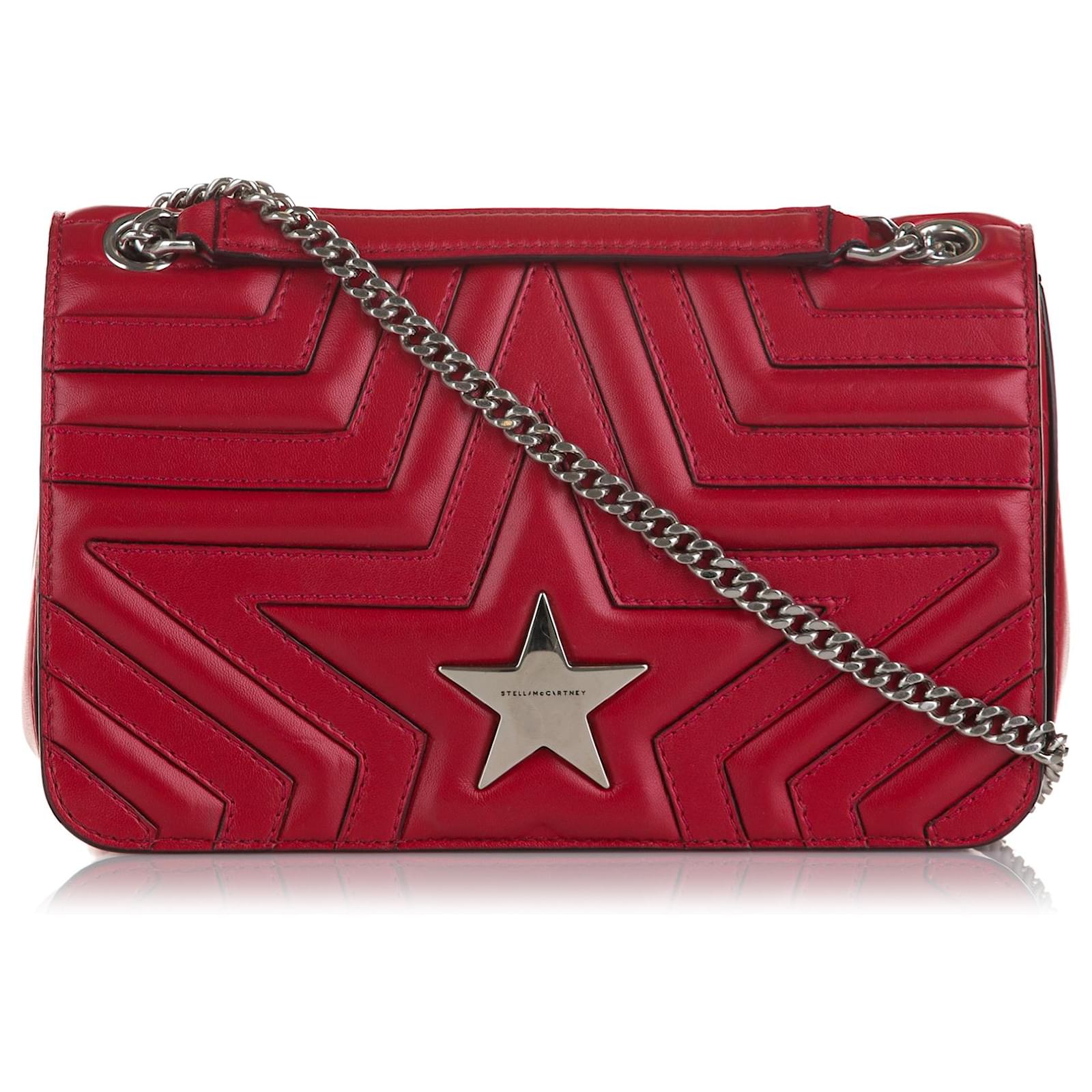 Stella Mc Cartney Stella McCartney Red Star Flap Crossbody Bag
