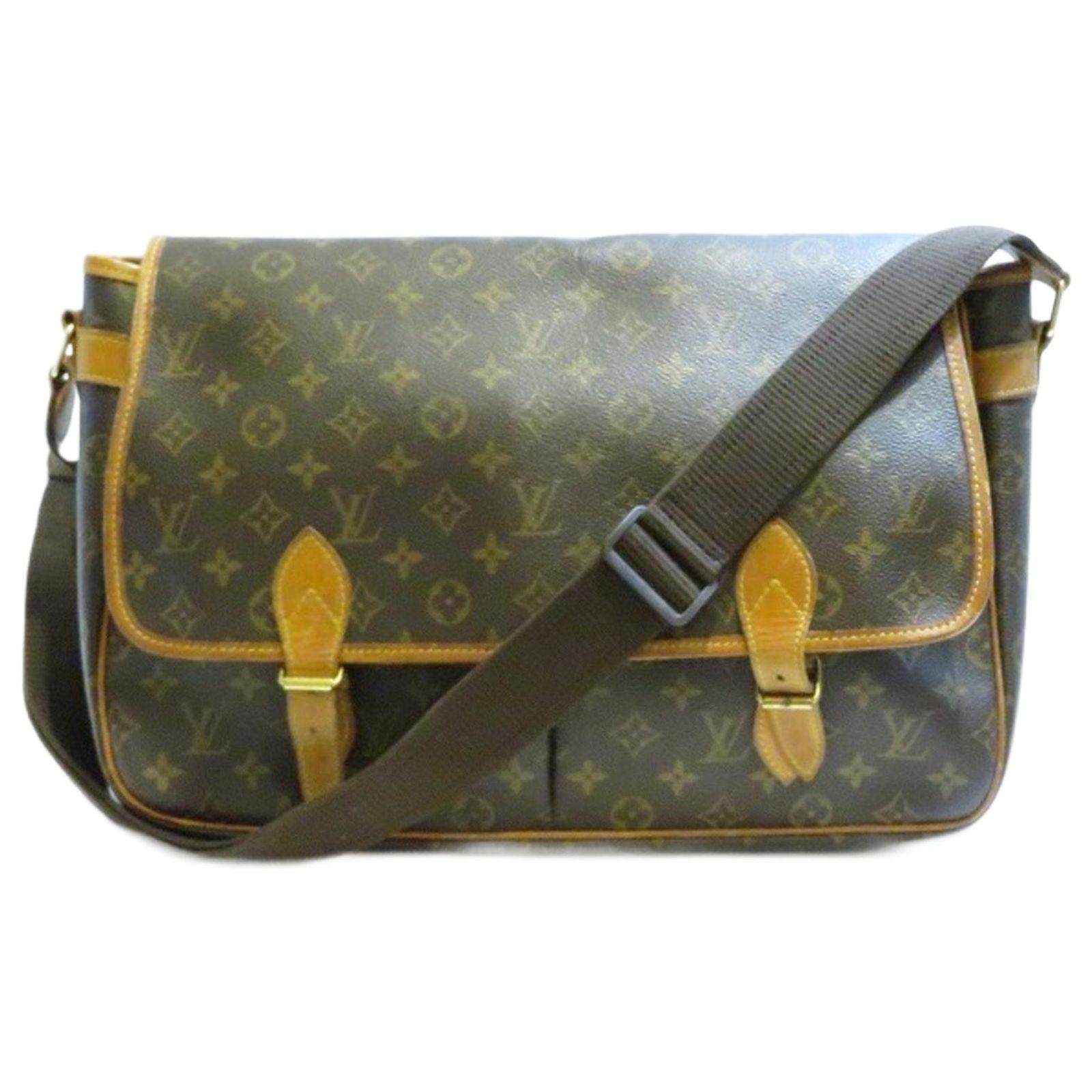 Gibecière En Cuir Marron Vintage à Bandoulière - Fermeture Magnétique - Occasion