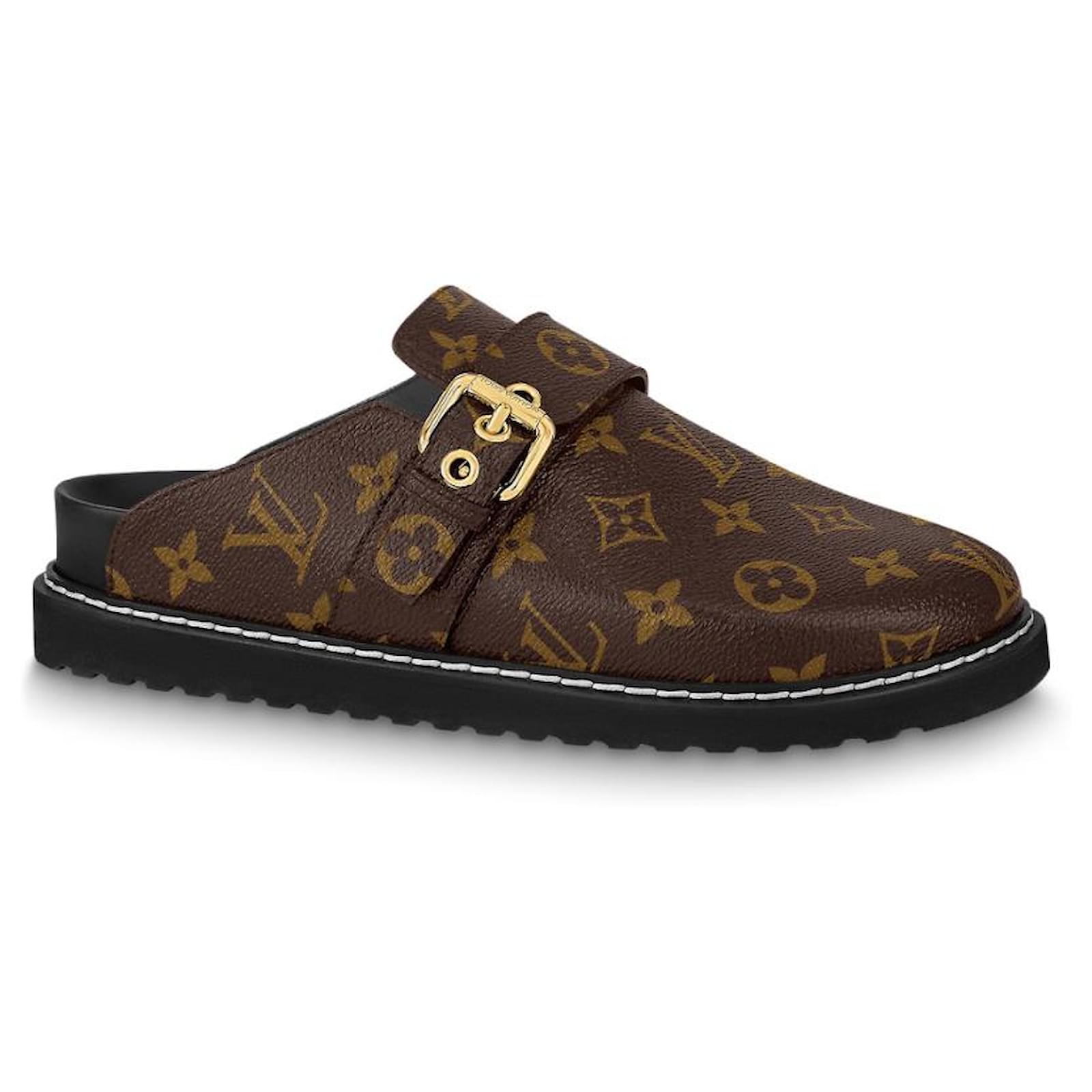 Lv cosy leather mules & clogs Louis Vuitton Brown size 39 EU in Leather -  36753887