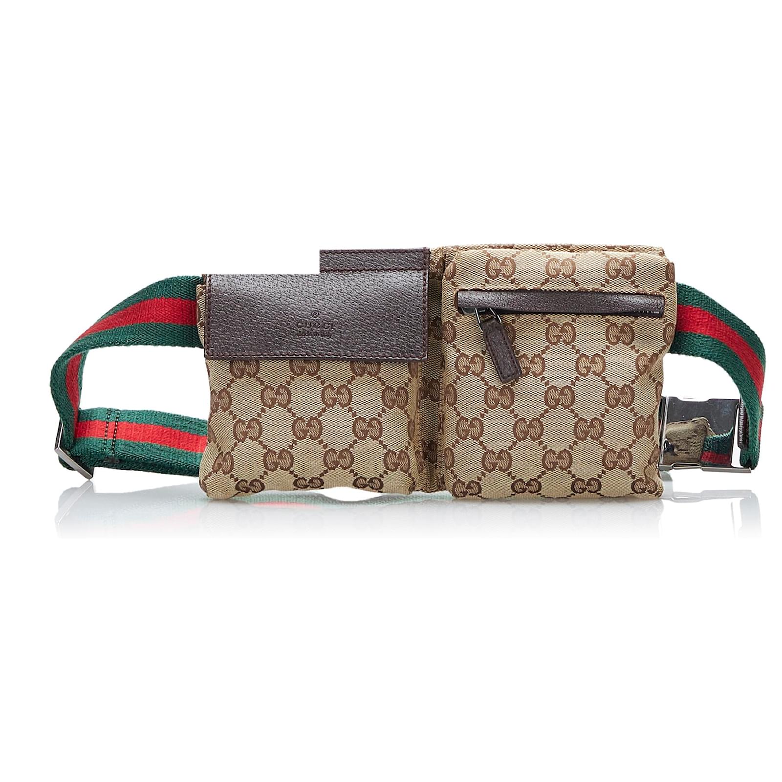 Gucci GG Supreme Ophidia Web Belt Bag Brown