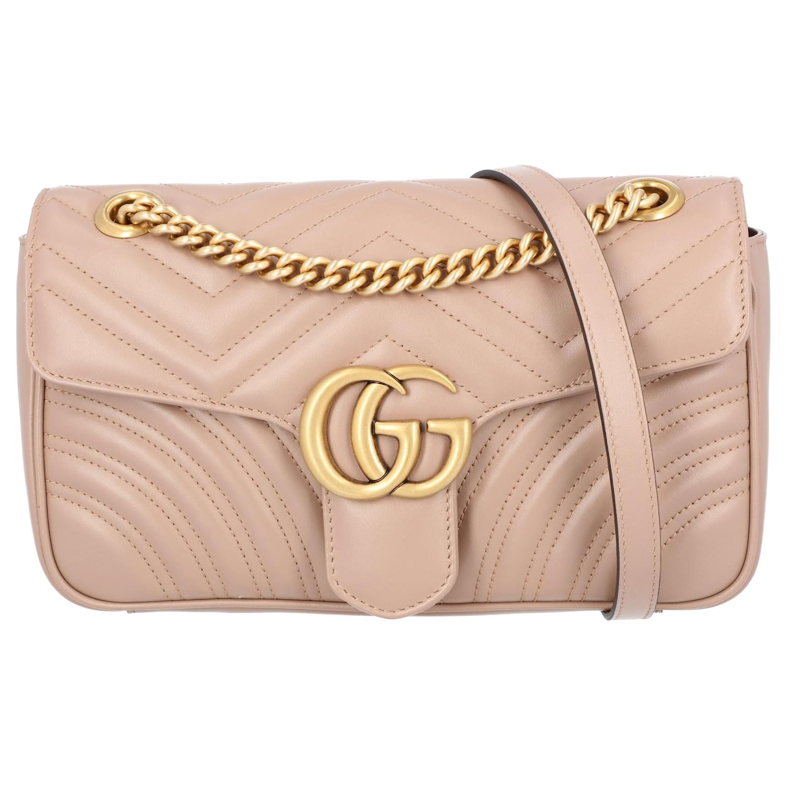 Gucci GG Marmont Small Leather Shoulder Bag Pink