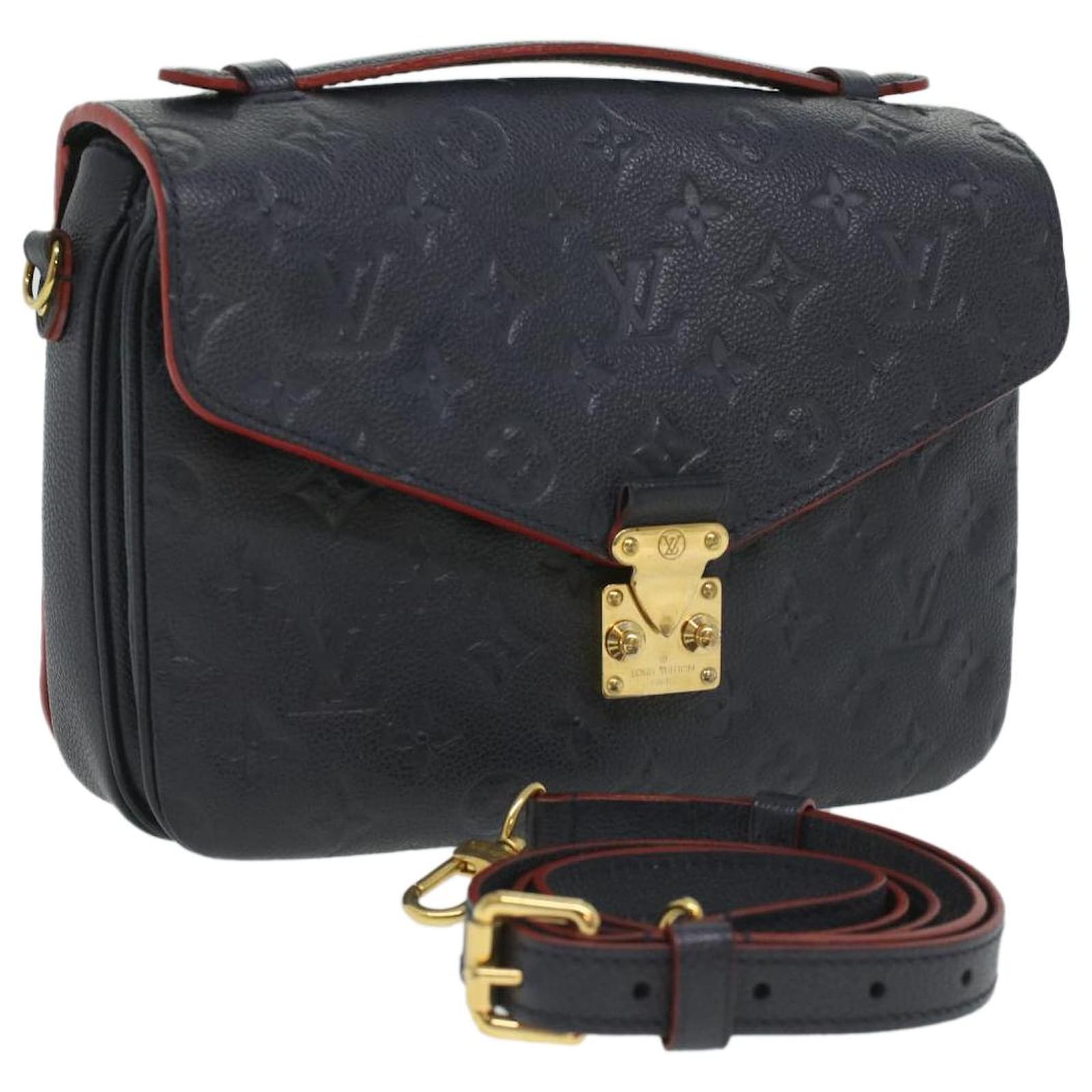 Handbags Louis Vuitton Louis Vuitton Empreinte Pochette Metis mm Handbag MarineRouge M44071 Auth bs3793