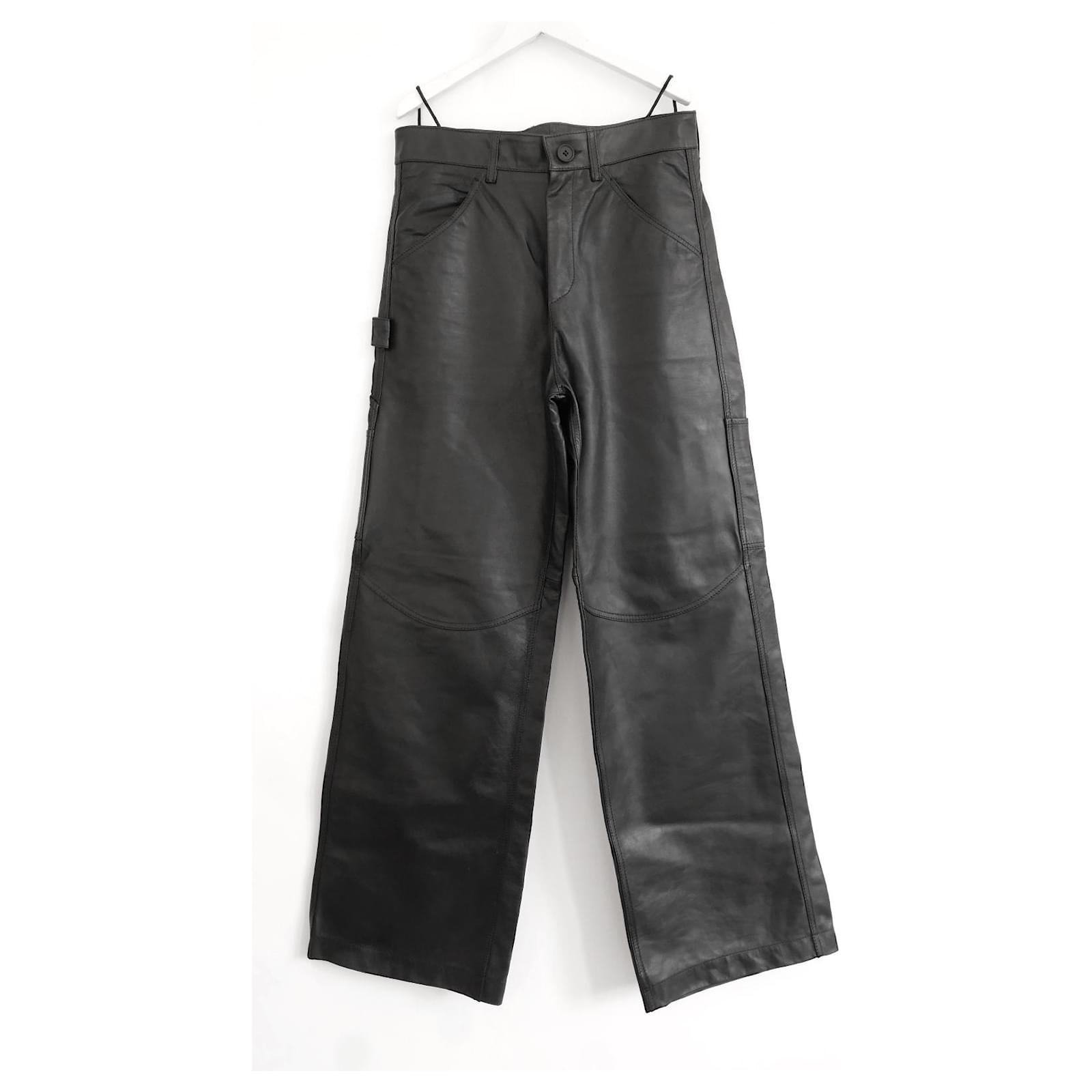 Petar Petrov Black Leather Cargo Pants ref.784312 - Joli Closet