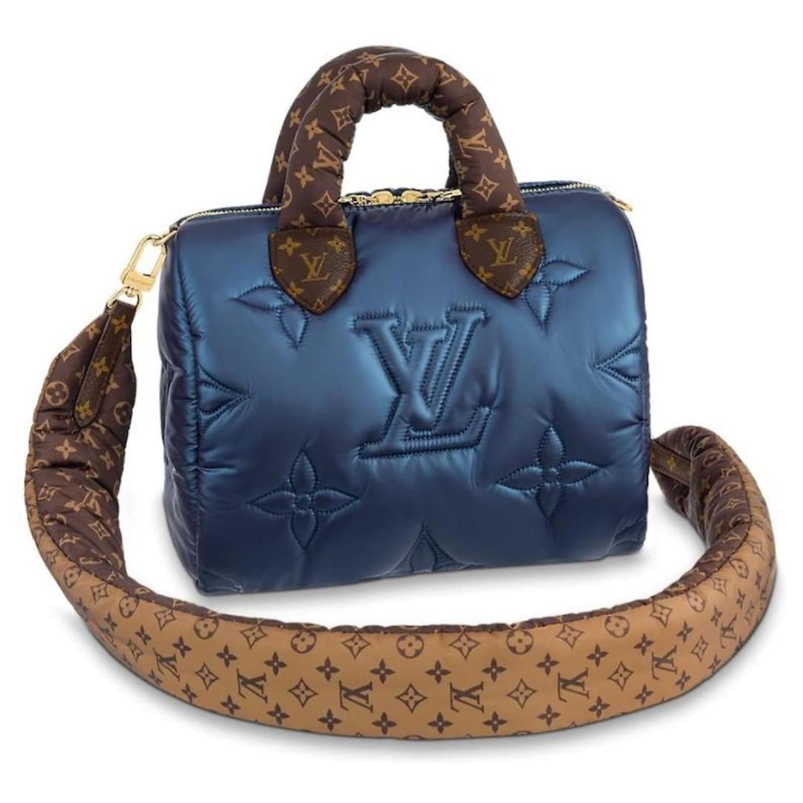 Louis Vuitton LV Speedy 25 sac porté épaule bleu oreiller