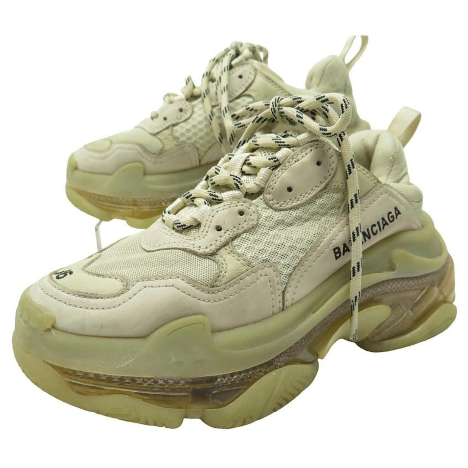 Balenciaga shoes 544351 Triple S 36 ECRU CANVAS SNEAKERS SNEAKER