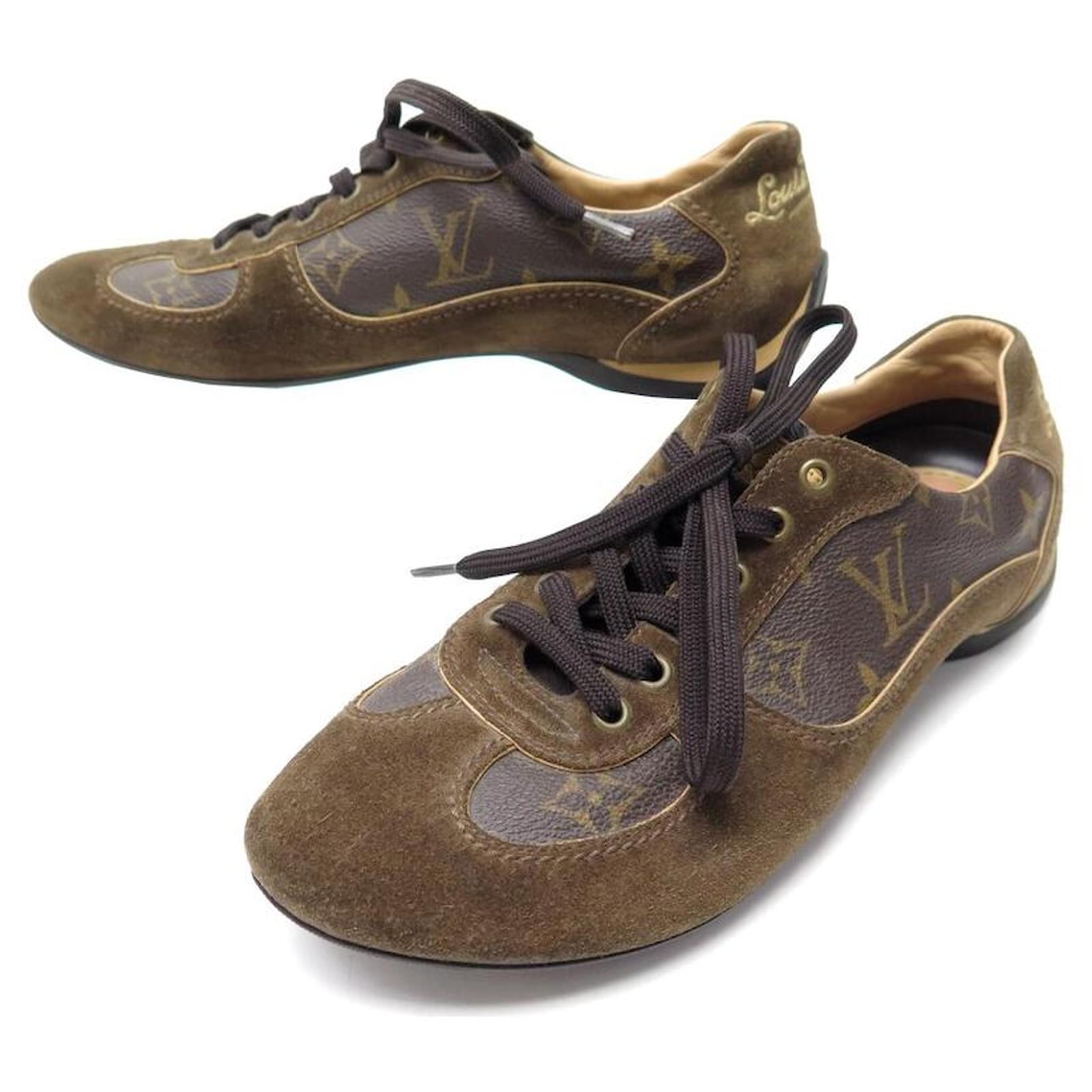 LOUIS VUITTON NOUMEA SNEAKERS 38 IN MONOGRAM CANVAS AND SUEDE