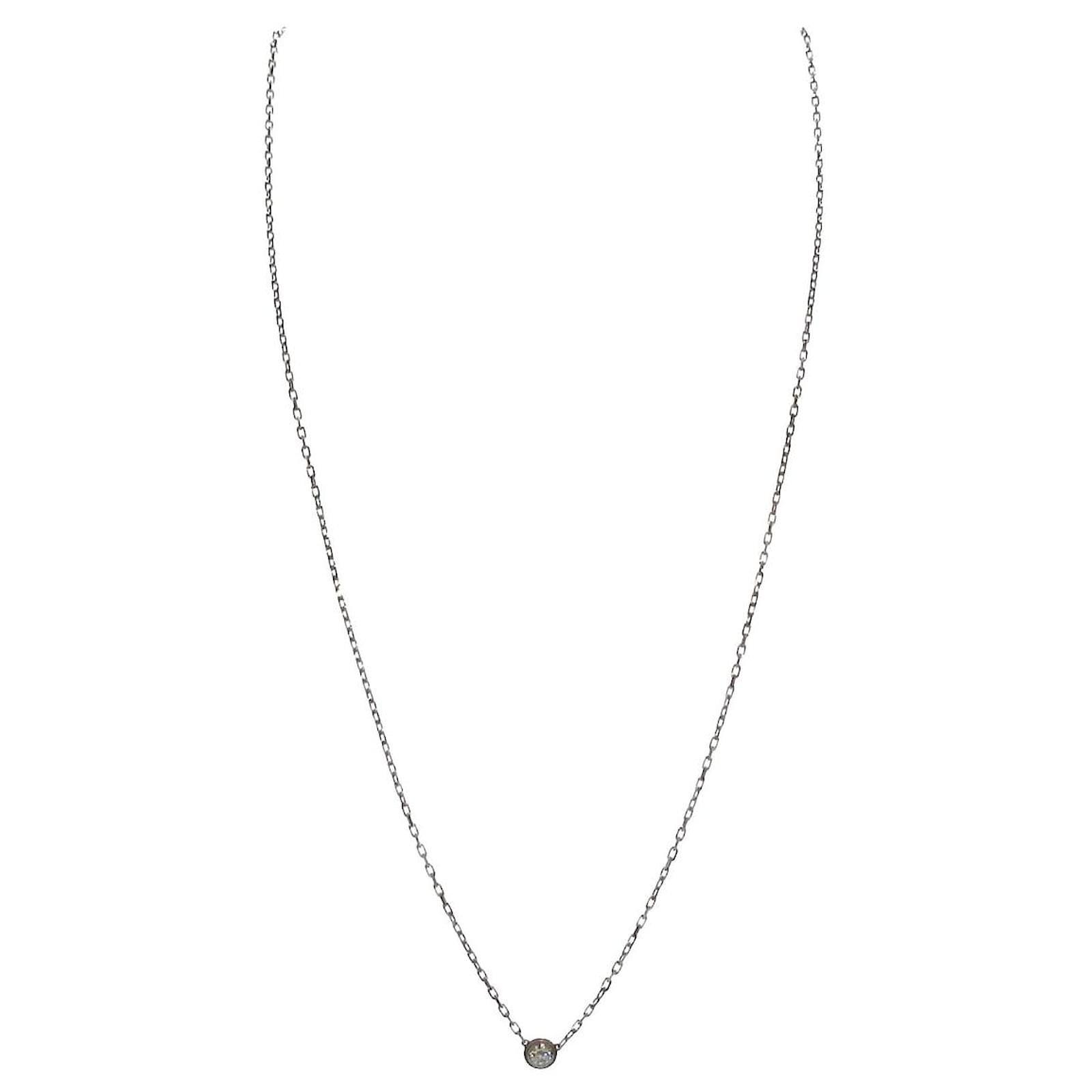 Cartier Silver Diamants Legers Necklace Silvery Metal ref.198955 - Joli  Closet