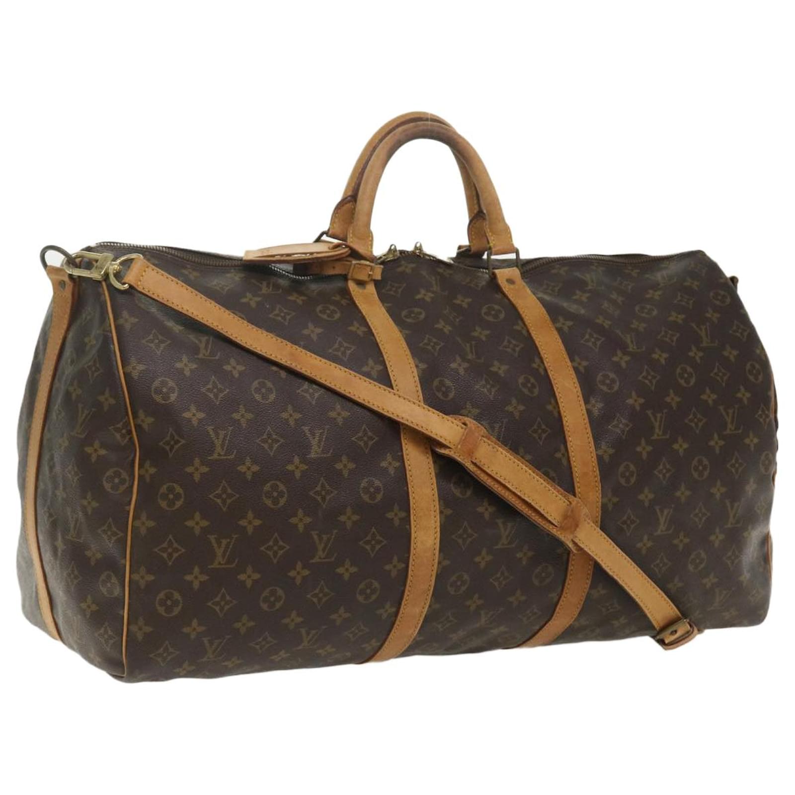 Louis Vuitton Monogram Keepall Bandouliere 60 Boston Travel Bag