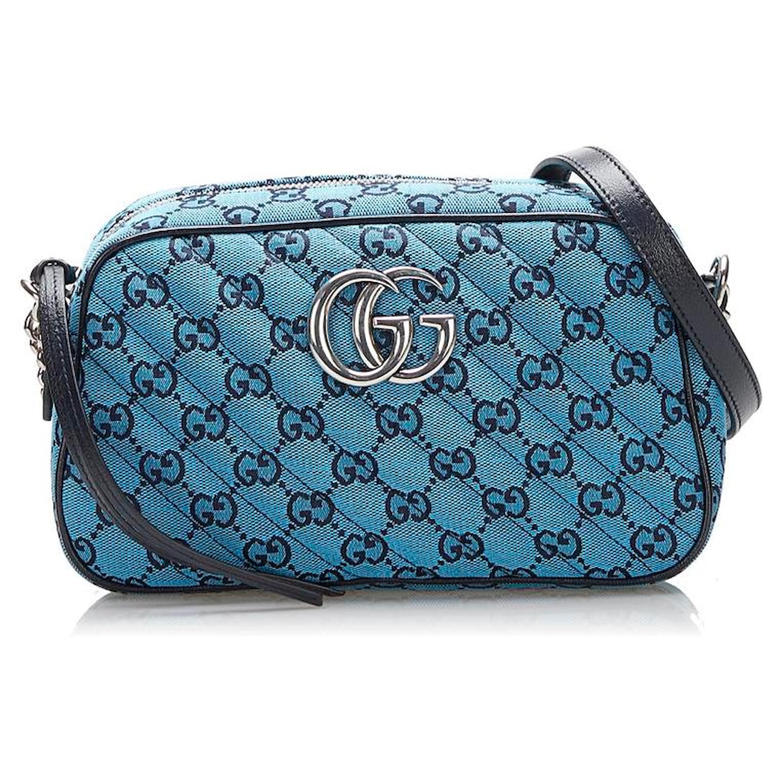 Gucci Ophidia GG Small Shoulder Bag, Blue, GG Canvas