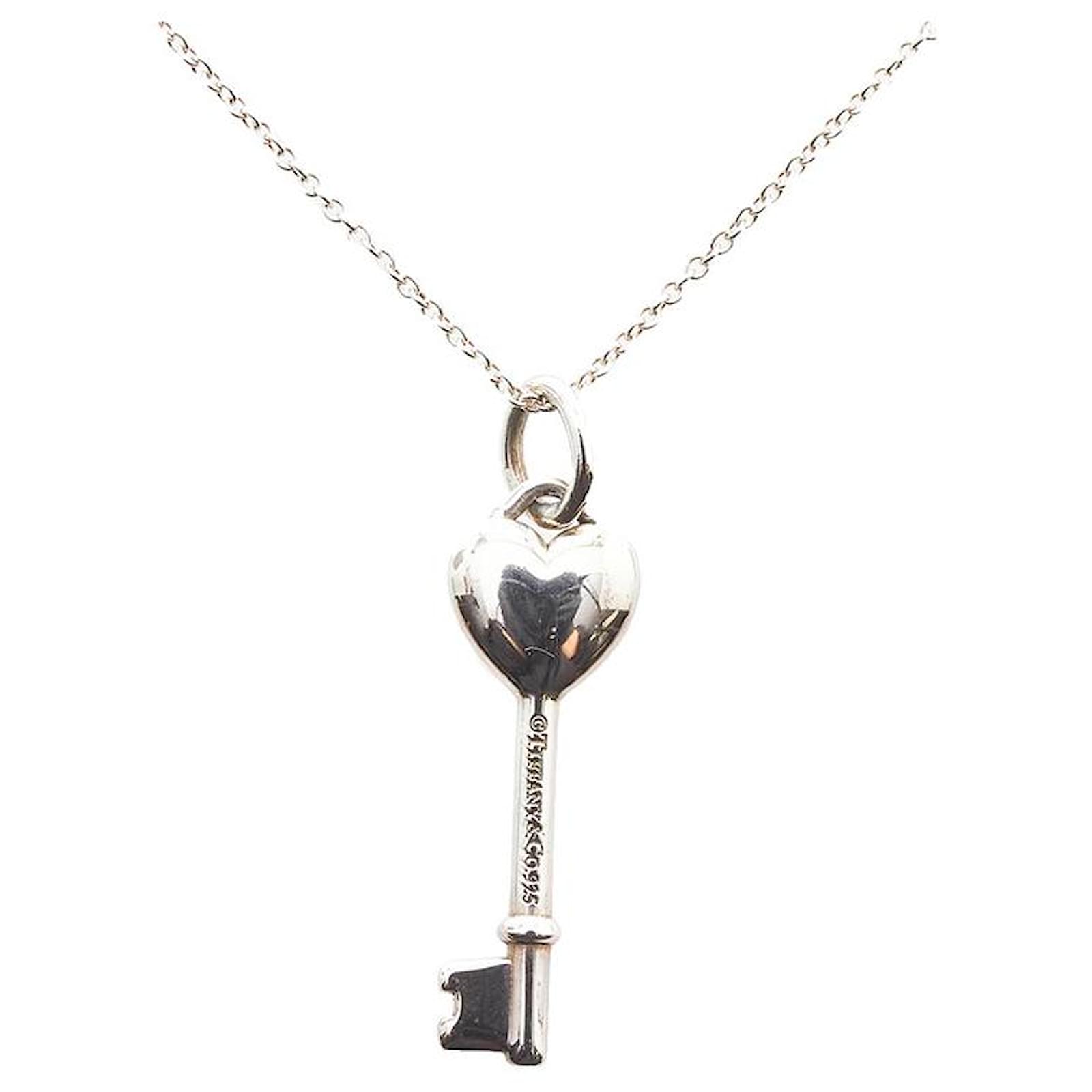 Tiffany & Co. Sterling Silver Tiffany Key Pendant Necklace