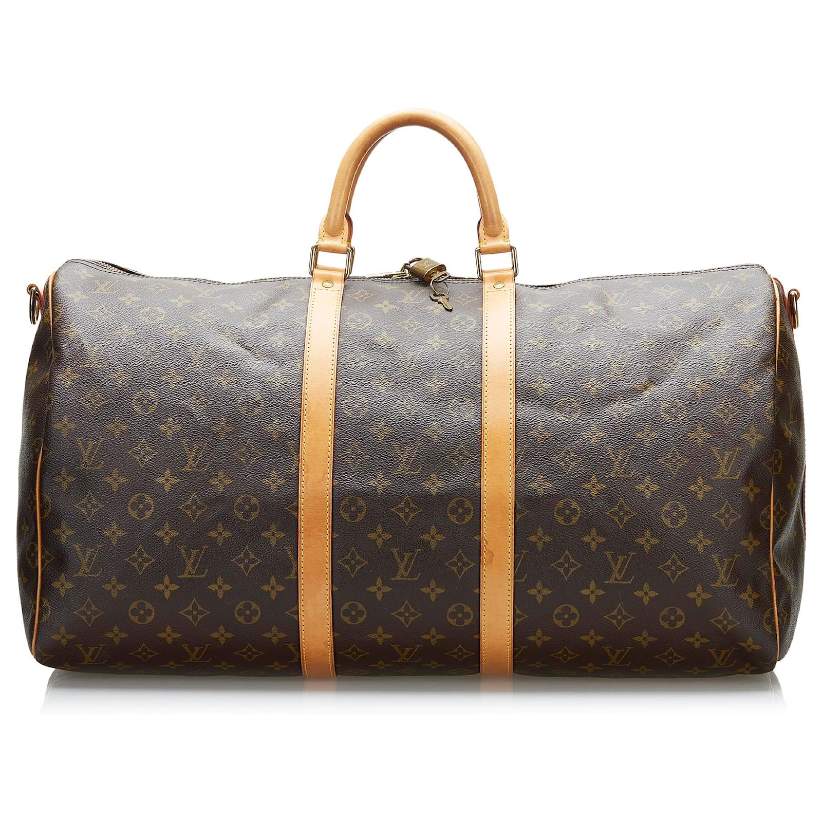 Louis Vuitton Monogram Canvas and Leather Keepall Bandouliere 55