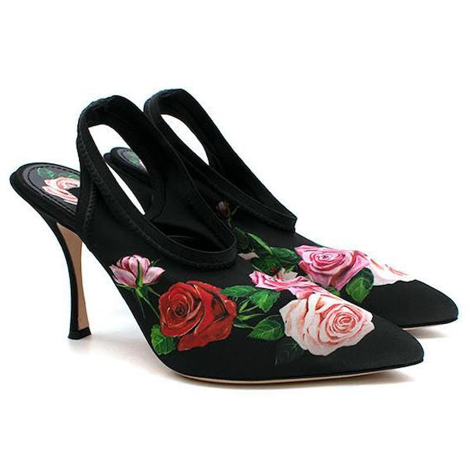 Louis Vuitton Multicolour Satin Floral Ankle Strap Block Heels