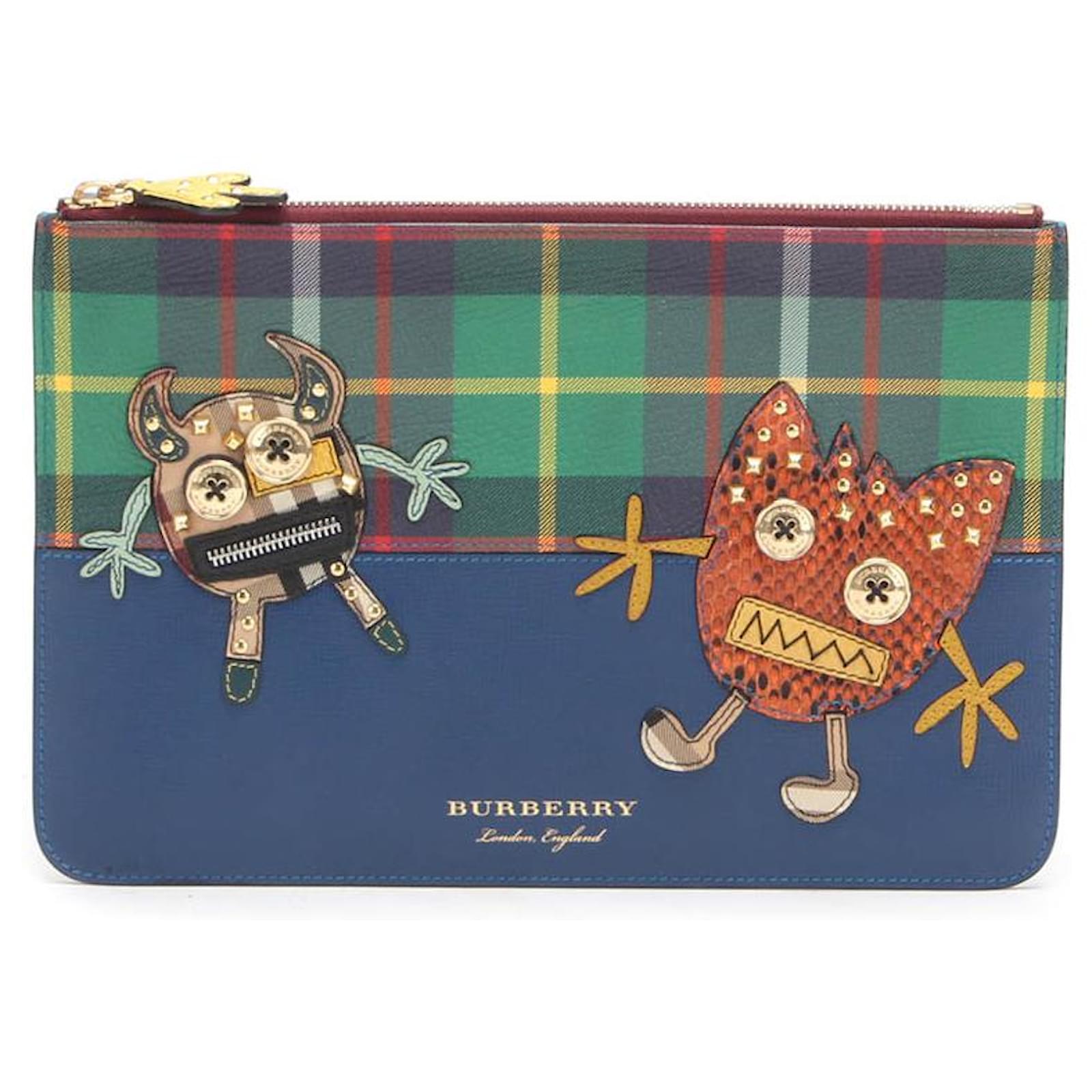 Burberry Leather Monster Patch Clutch Multiple colors Pony-style calfskin   - Joli Closet