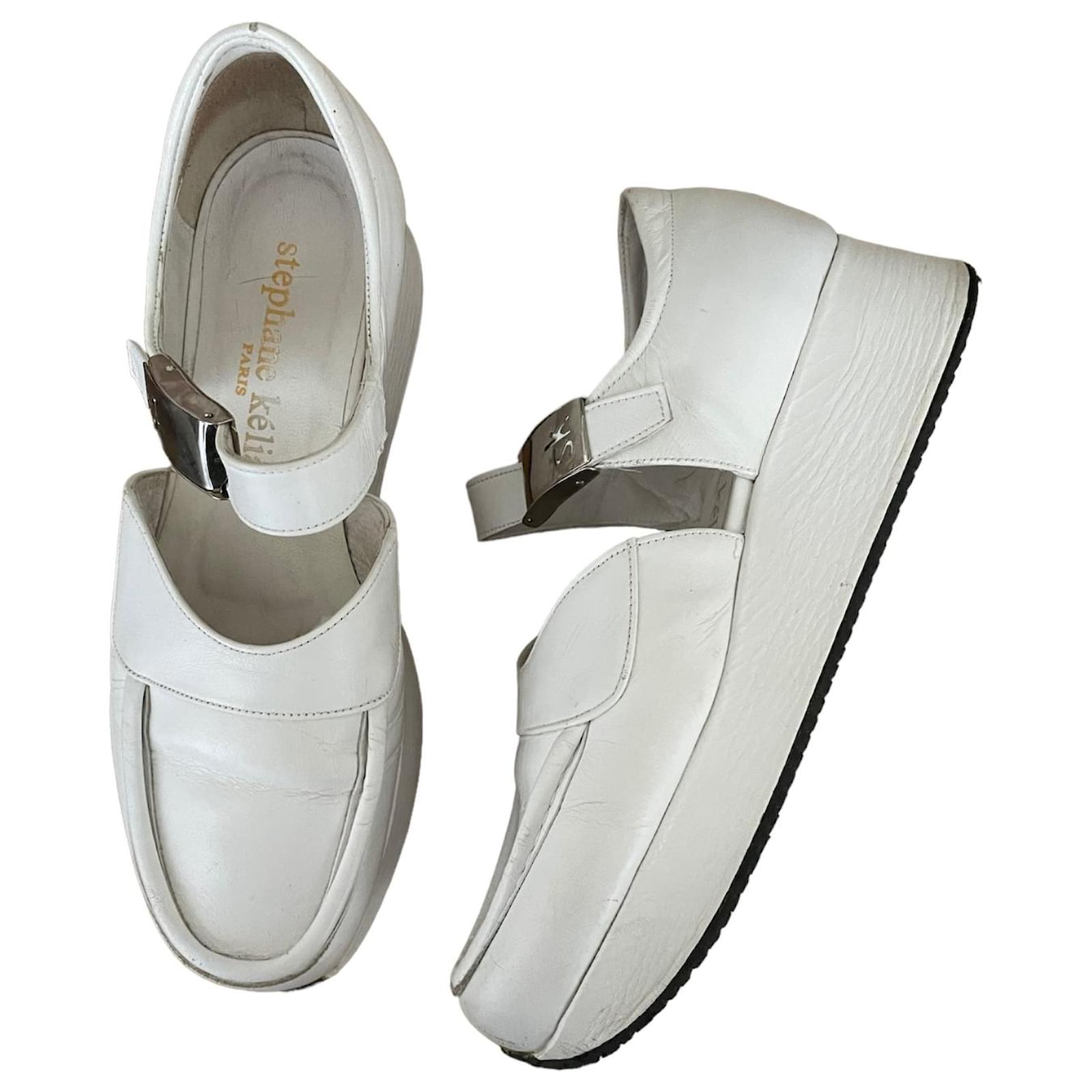 eskalere homoseksuel Signal Stéphane Kelian Iconic sandals 80/90s Stephane Kelian 4,5 White leather  ref.786271 - Joli Closet