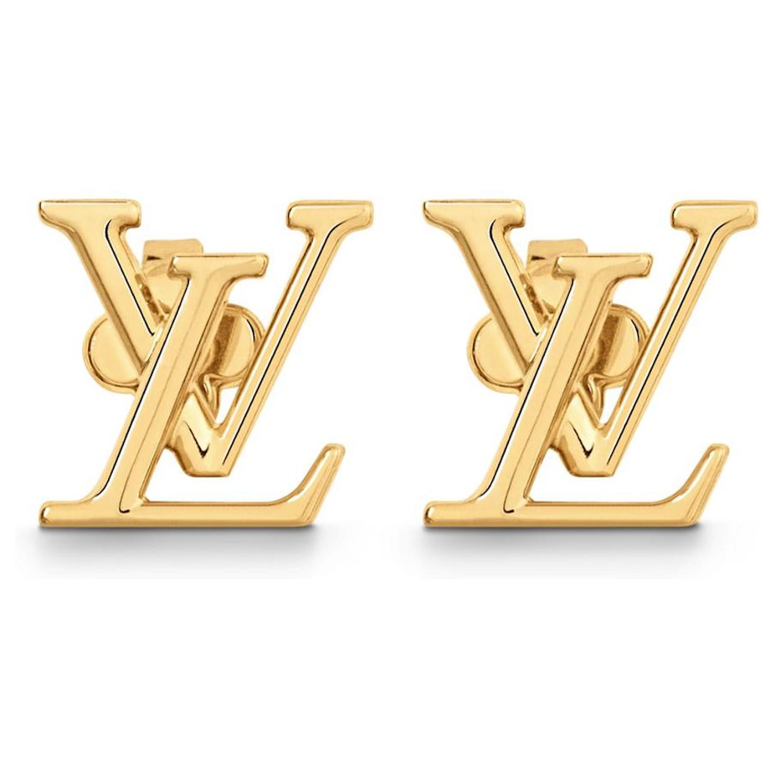 Louis Vuitton Pendientes icónicos LV Dorado ref.786343 - Joli Closet