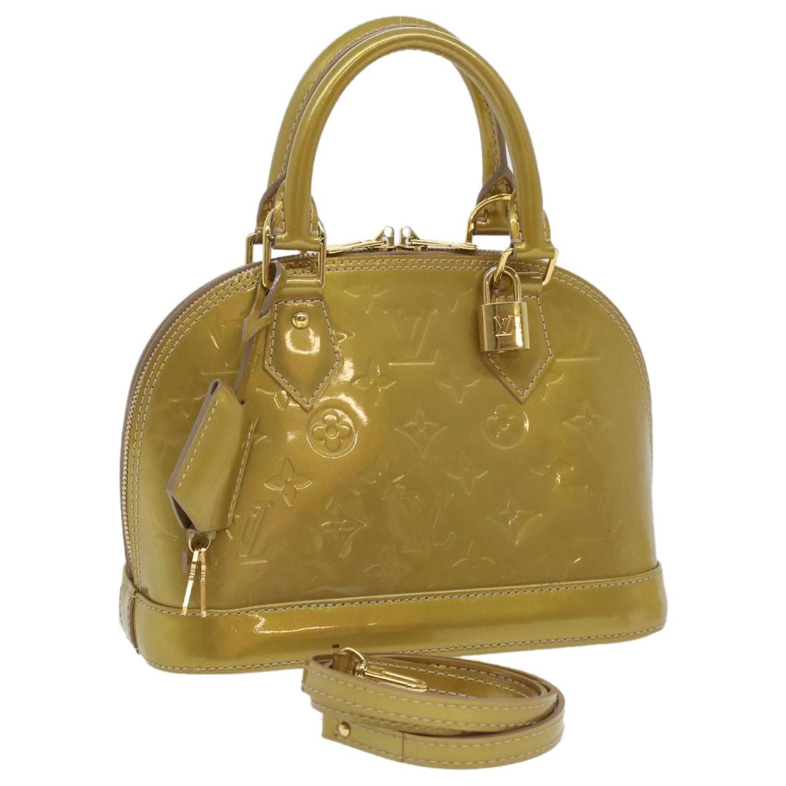 LOUIS VUITTON Monogram Vernis Alma BB Hand Bag 2way Veil Olive M91584 LV  35763 Patent leather ref.786394 - Joli Closet