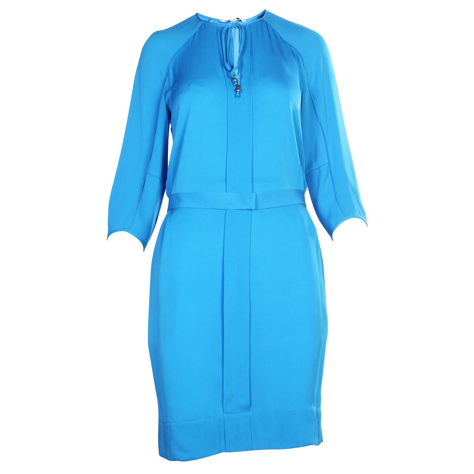 Robe DVF Diane Von Furstenberg FONTANNE Plissée En Soie Beige Ivoire – Taille 10 US, Neuve