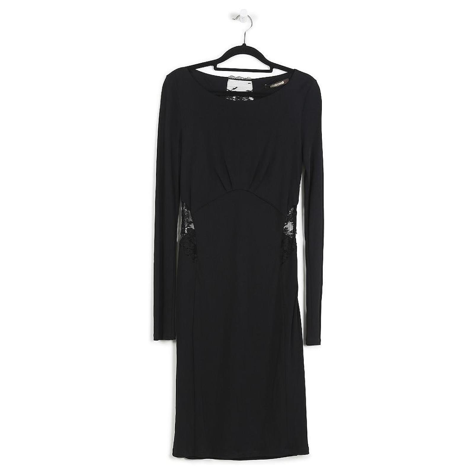 chinese dress ladies Roberto Cavalli Black Cheetah Ruffle Dress