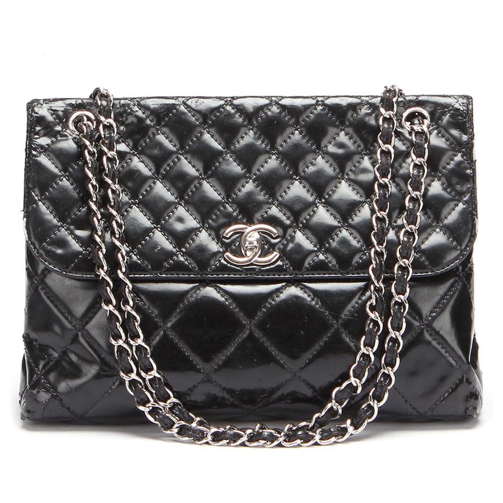 Chanel Patent In The Business Flap Bag Black Lambskin ref.787474 - Joli  Closet
