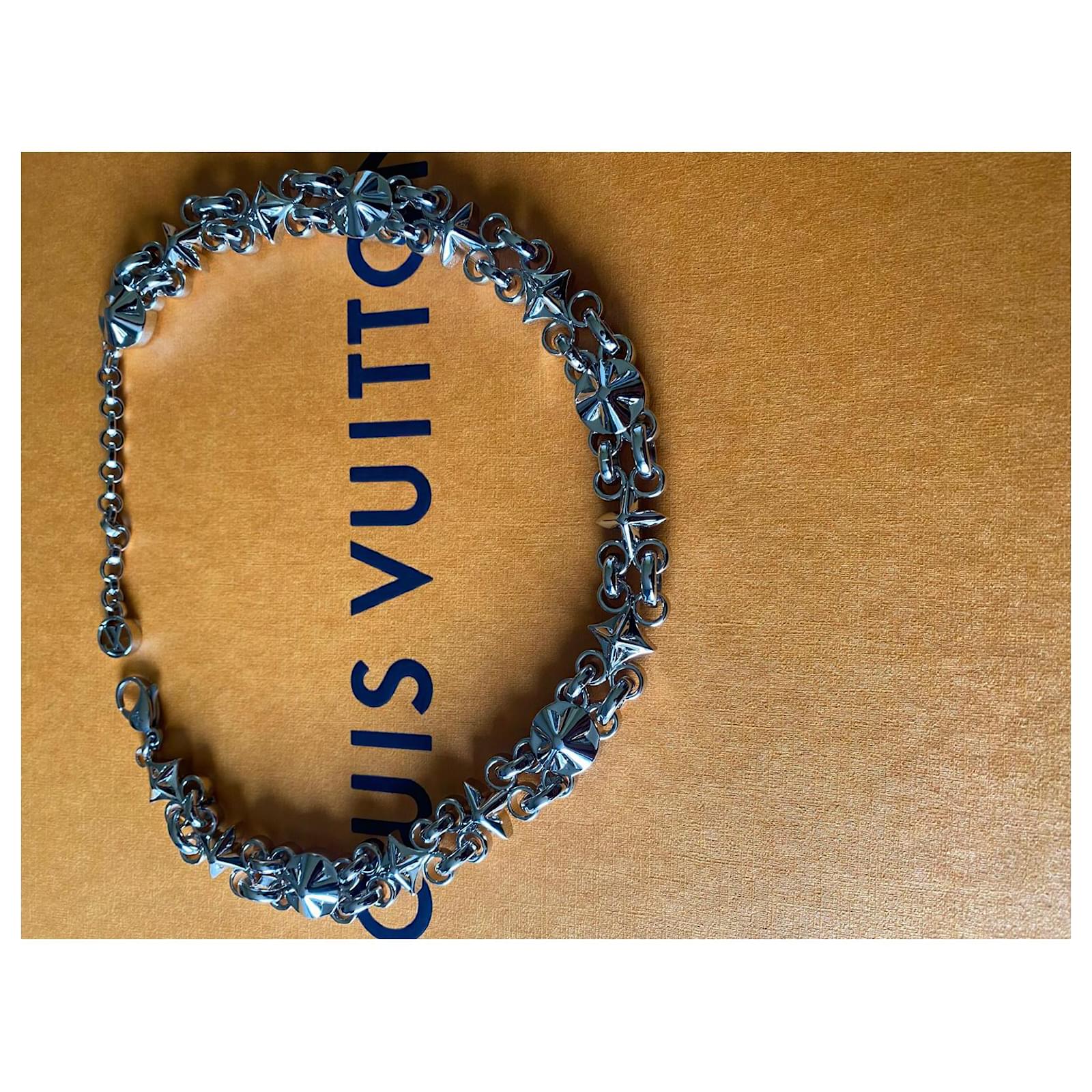 Louis Vuitton My flowery necklace Silvery Metal ref.787523 - Joli