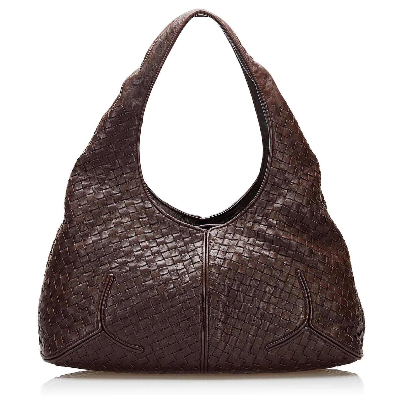 Bottega Veneta Brown Intrecciato Ball Hobo Dark brown Leather Pony ...