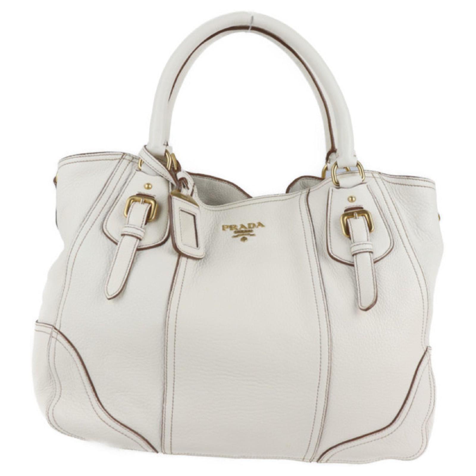 Prada White Leather ref.788737 - Joli Closet