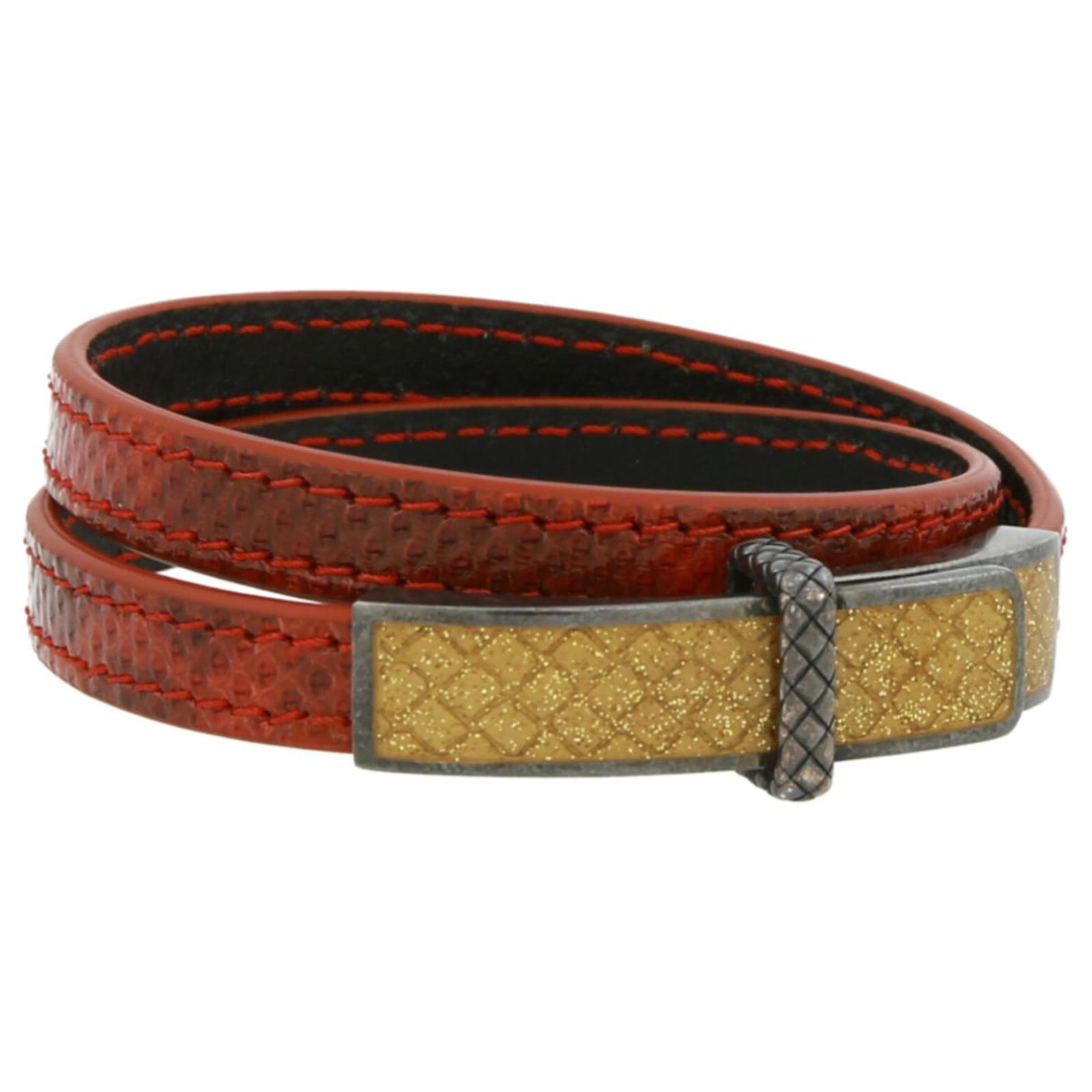 Double-wrap leather bracelet, Bottega Veneta, MATCHESFASHION.COM