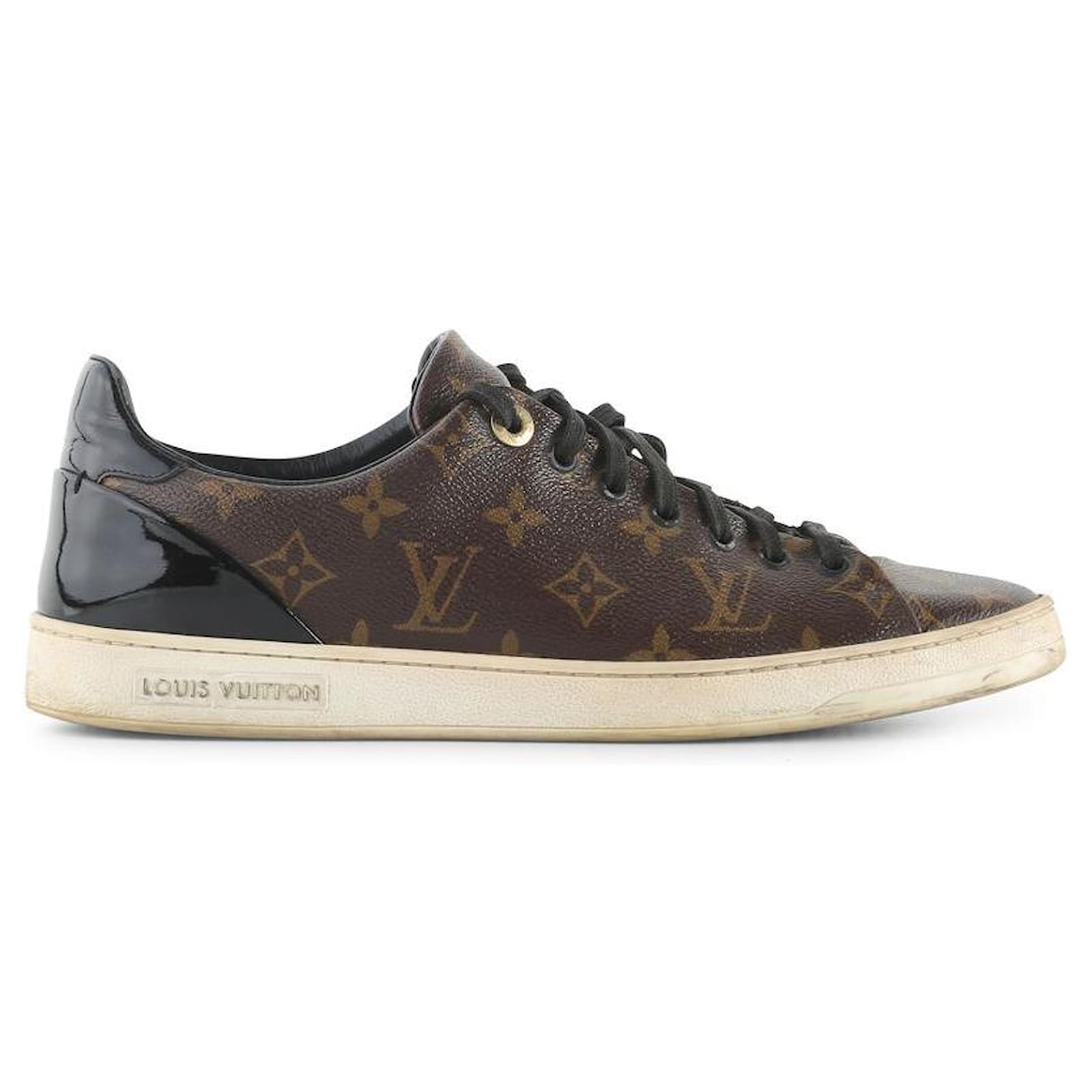 Louis Vuitton Monogram Canvas And Patent Leather Frontrow Low Top ...