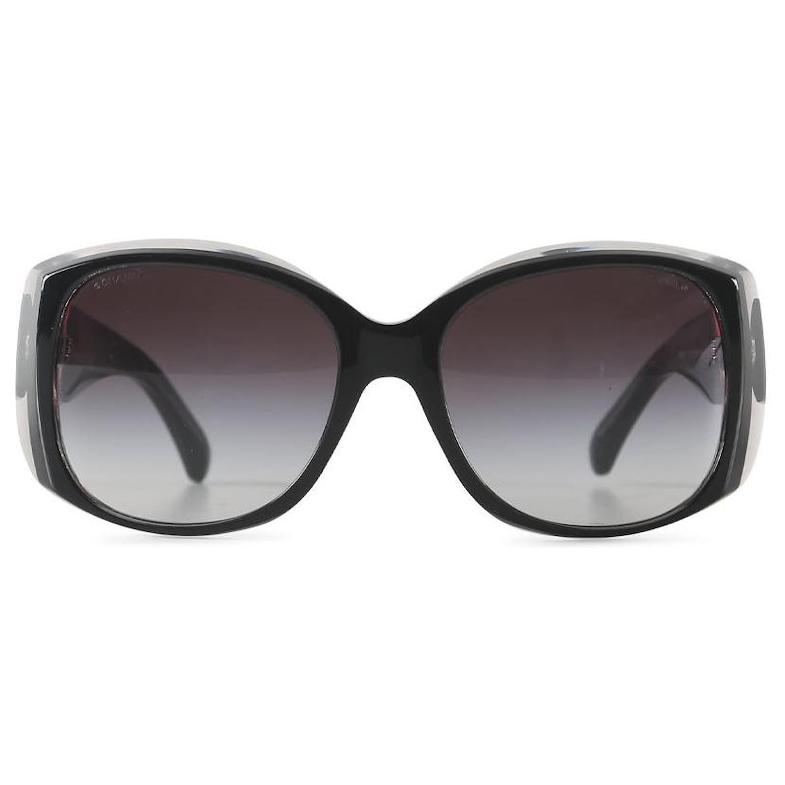 Chanel Black Acetate Square Sunglasses Plastic ref.789864 - Joli Closet