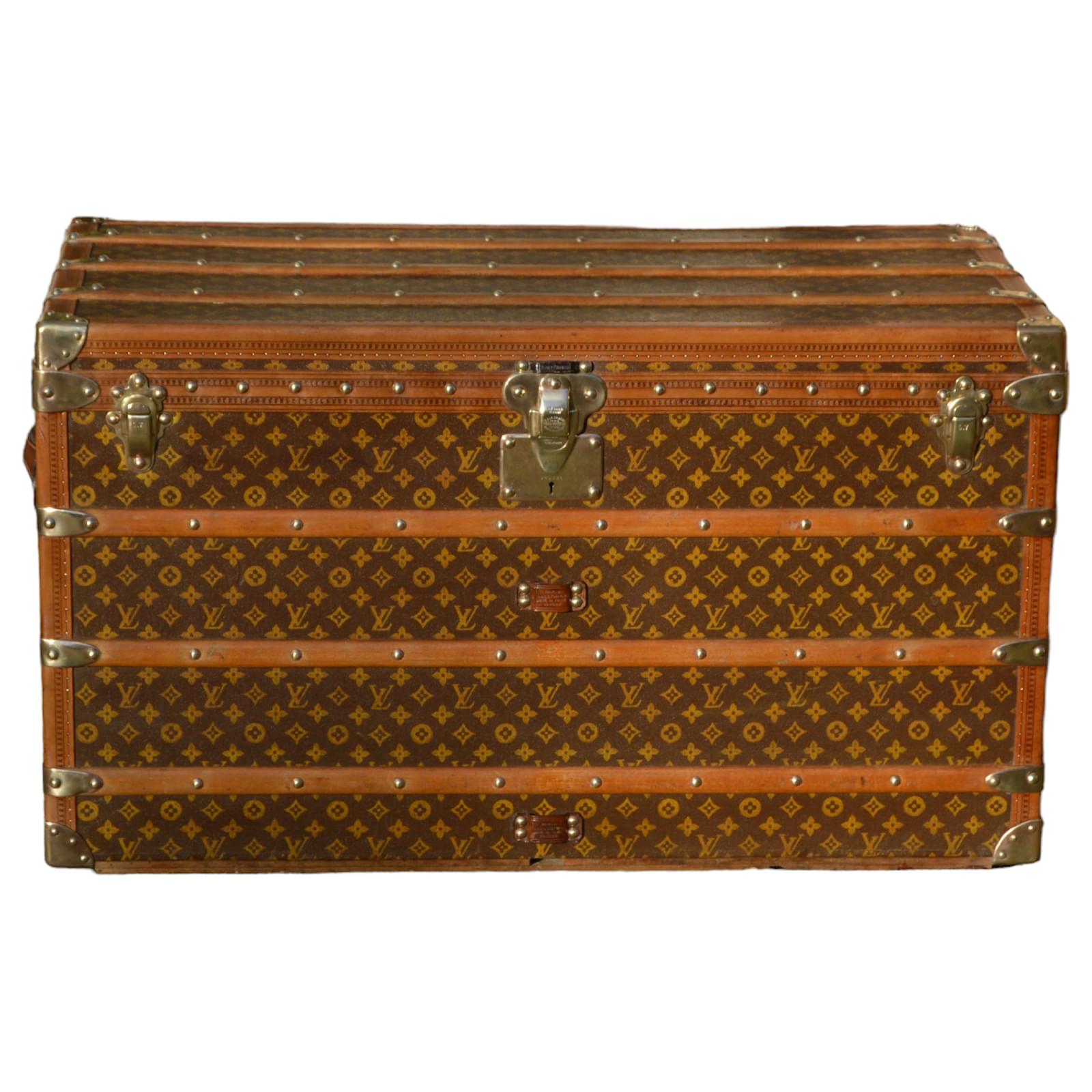 This Louis Vuitton cabin trunk with stenciled monogrammed canvas
