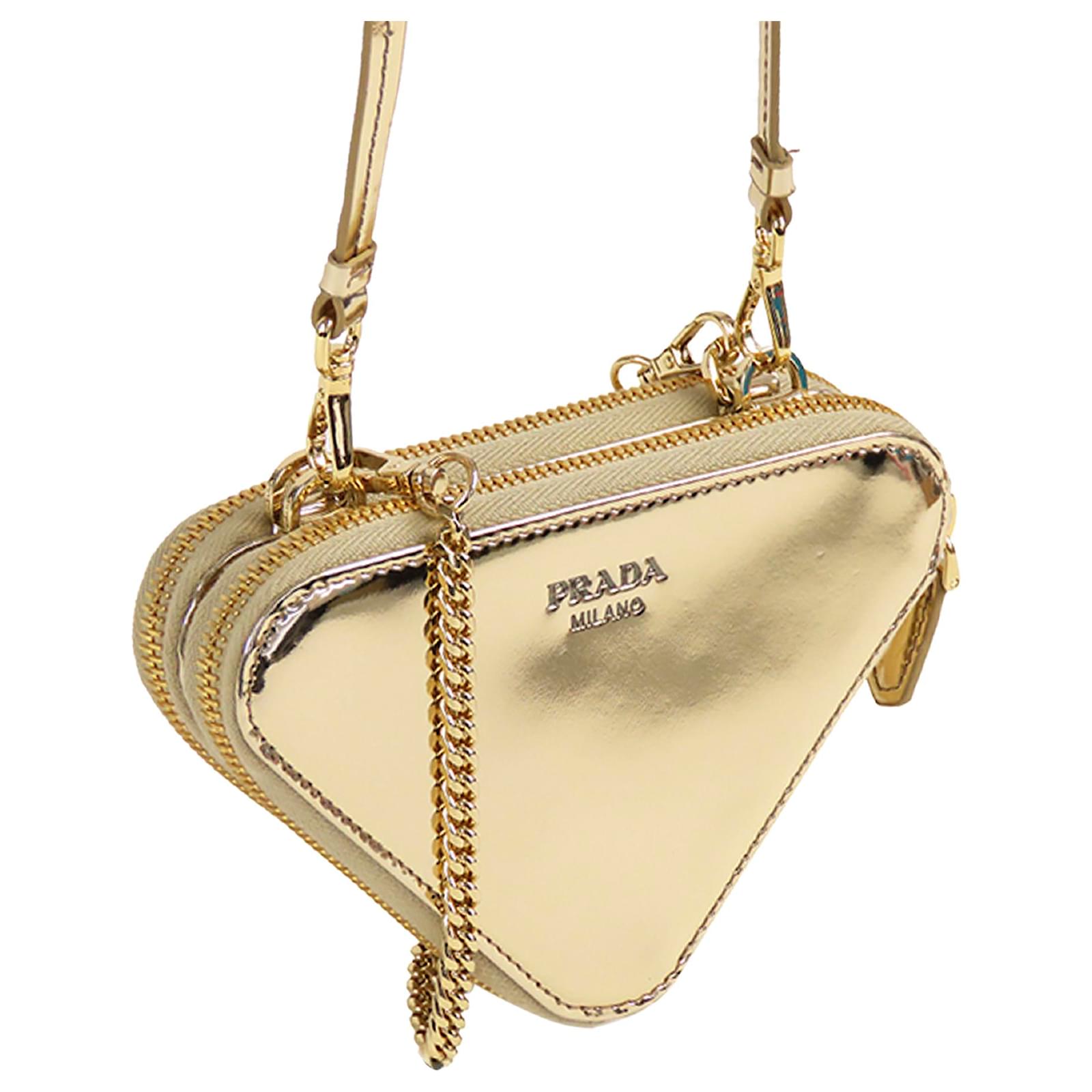 Prada Women's Triangle Leather Mini-bag