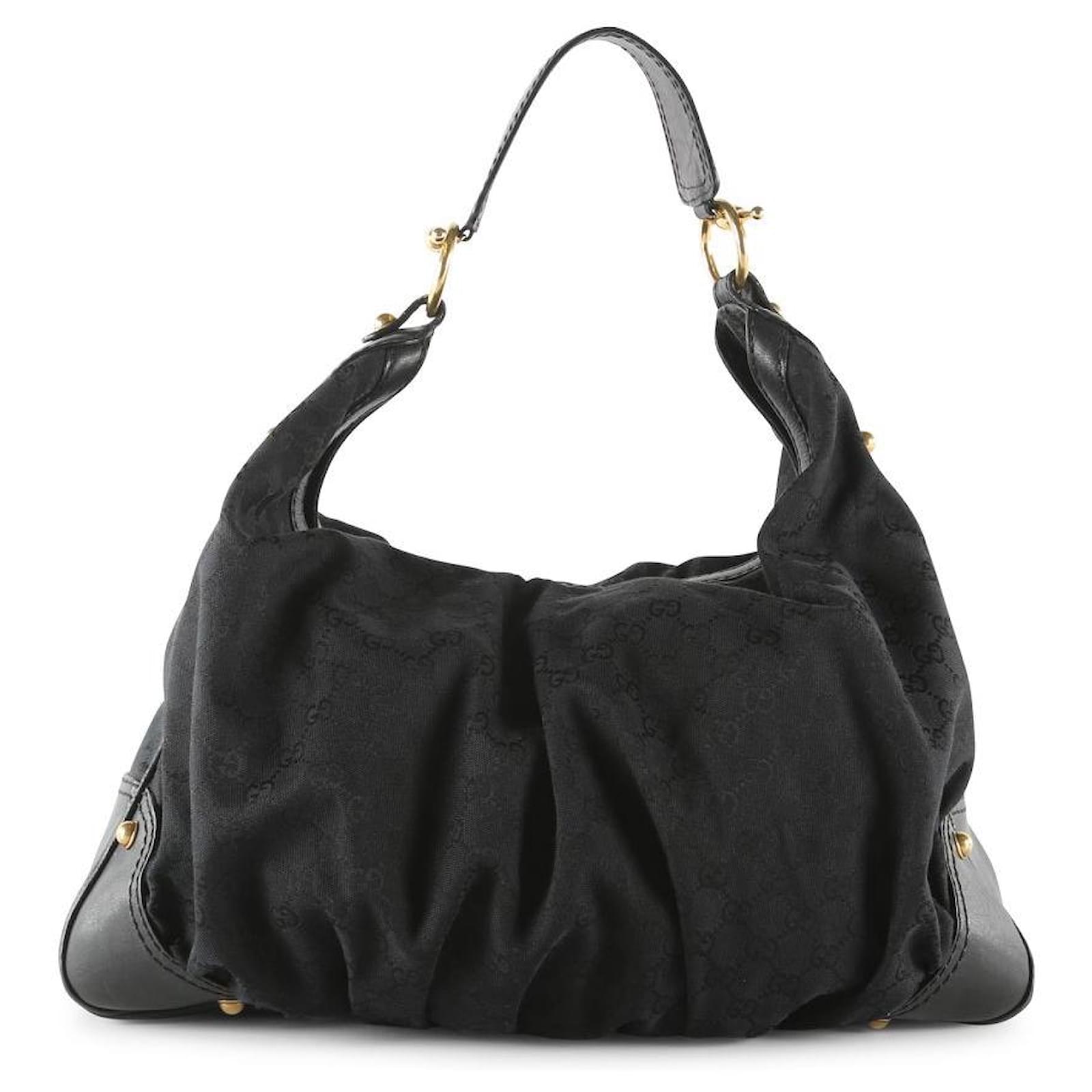 Gucci Hobo Bag Horsebit Large Black Leather