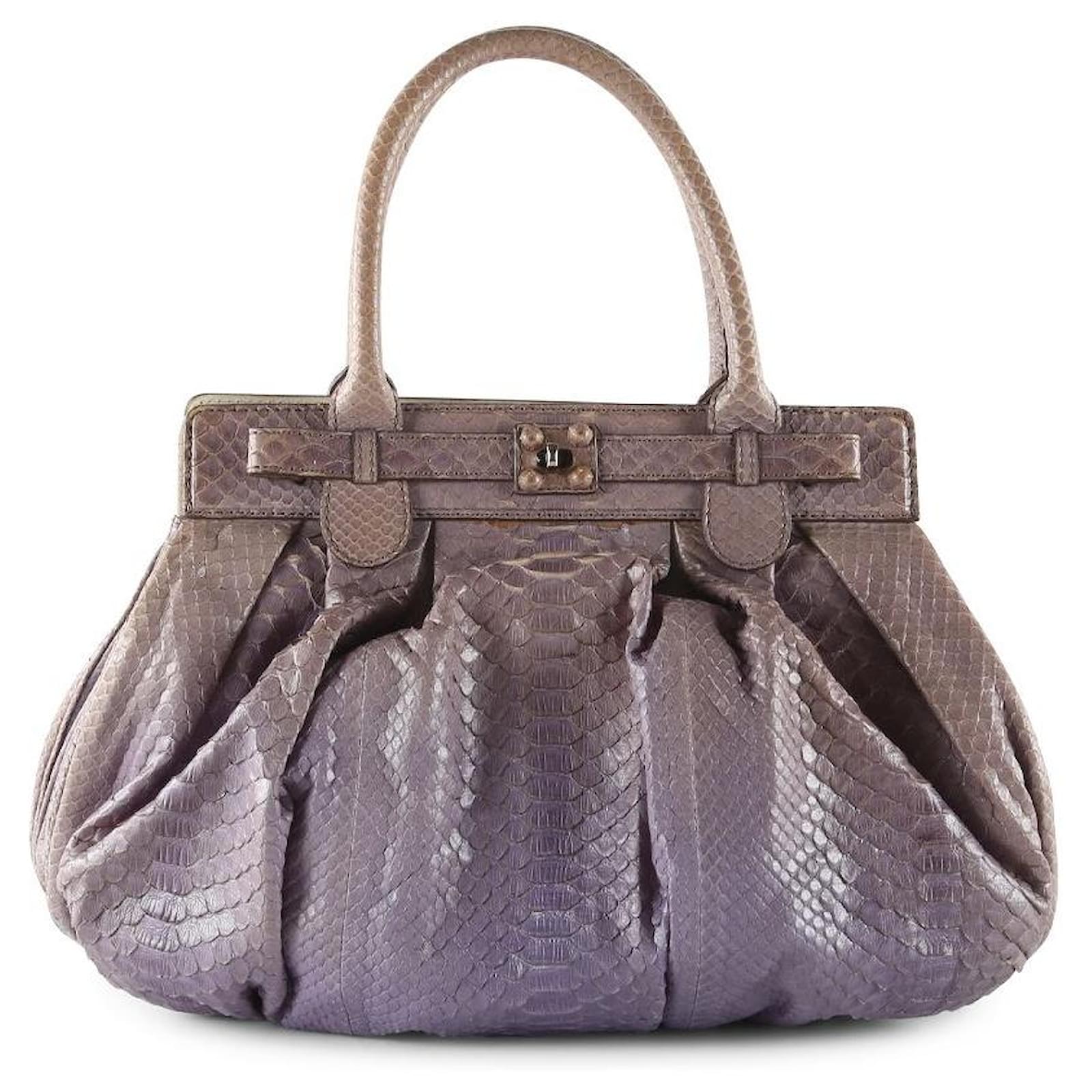 zagliani-borsa-hobo-puffy-pitone-lilla-porpora-pelle-ref-790894-joli