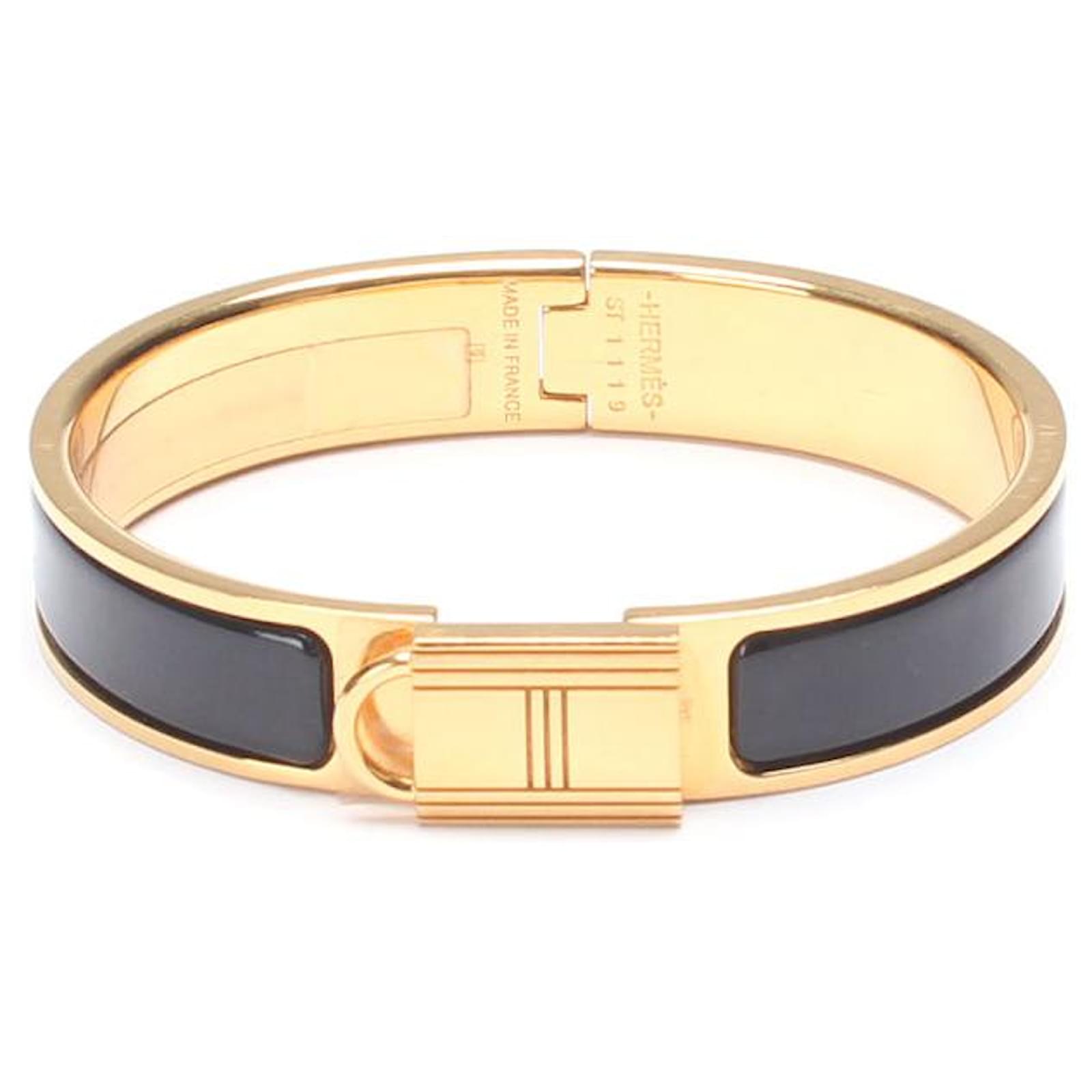 Hermès Clic Cadenas Bangle Golden ref.791842 - Joli Closet