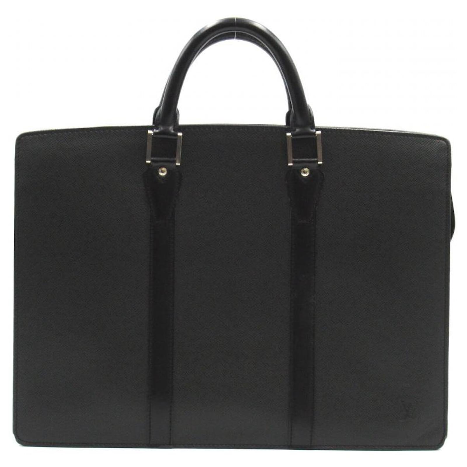 Louis Vuitton Black Taiga Leather Lozan Briefcase