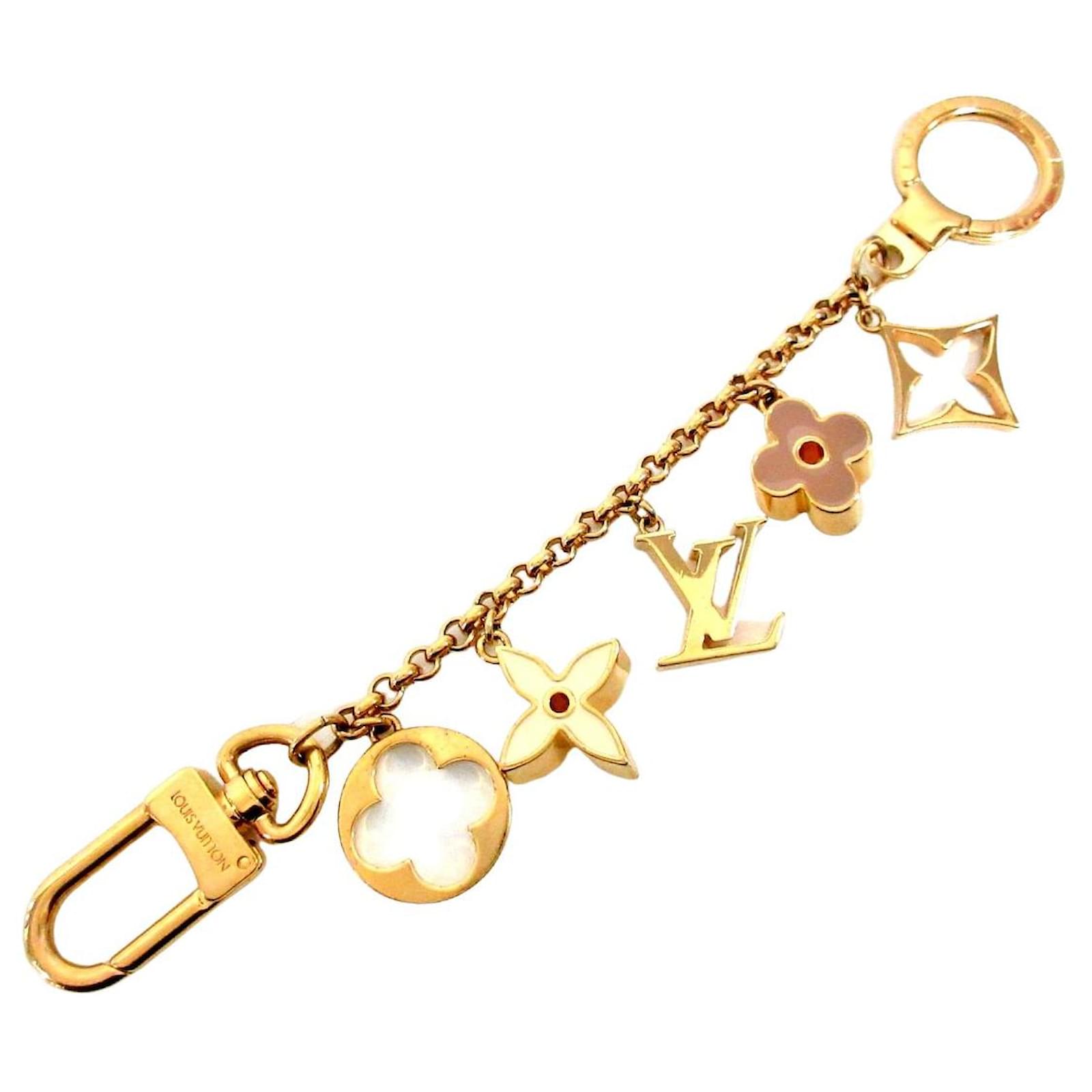 Louis Vuitton Fleur de Monogram Bag Charm Gold Metal