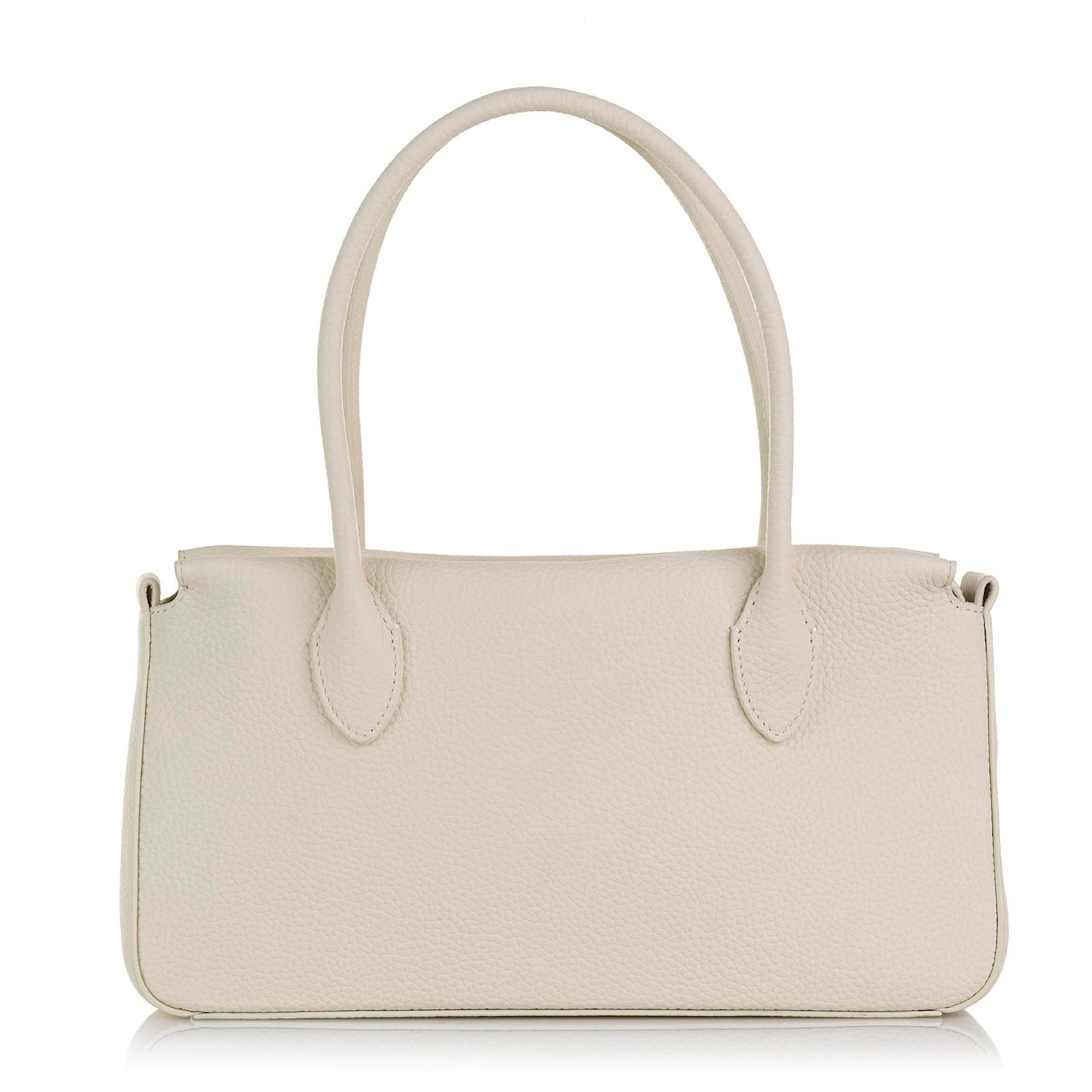 The Row White E/W Top Handle Bag Leather Pony-style calfskin ref.792639 ...