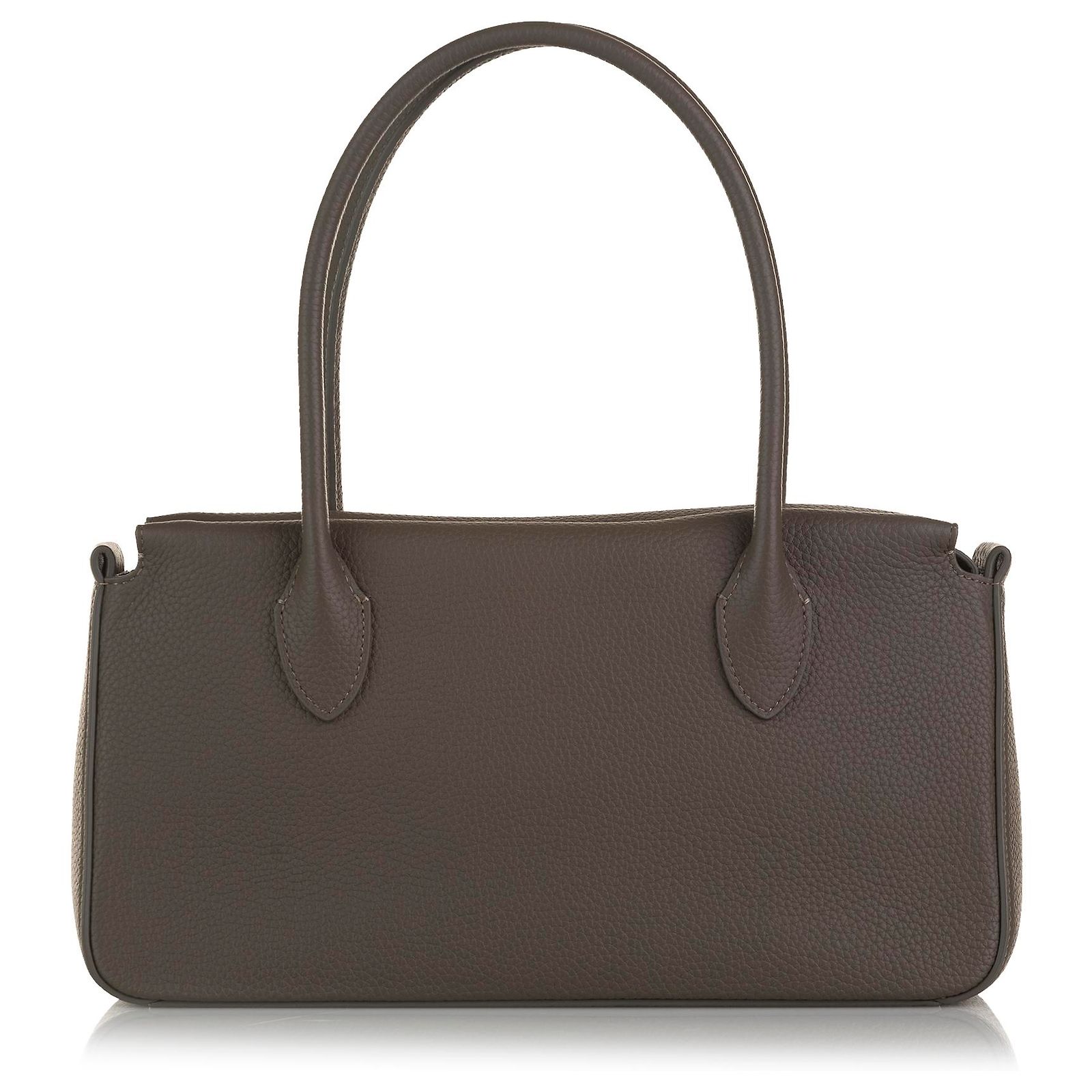 Sac Bandoulière Fendi Gris Avec Poignée Supérieure - Cuir, Quincaillerie Argentée, Occasion De Luxe