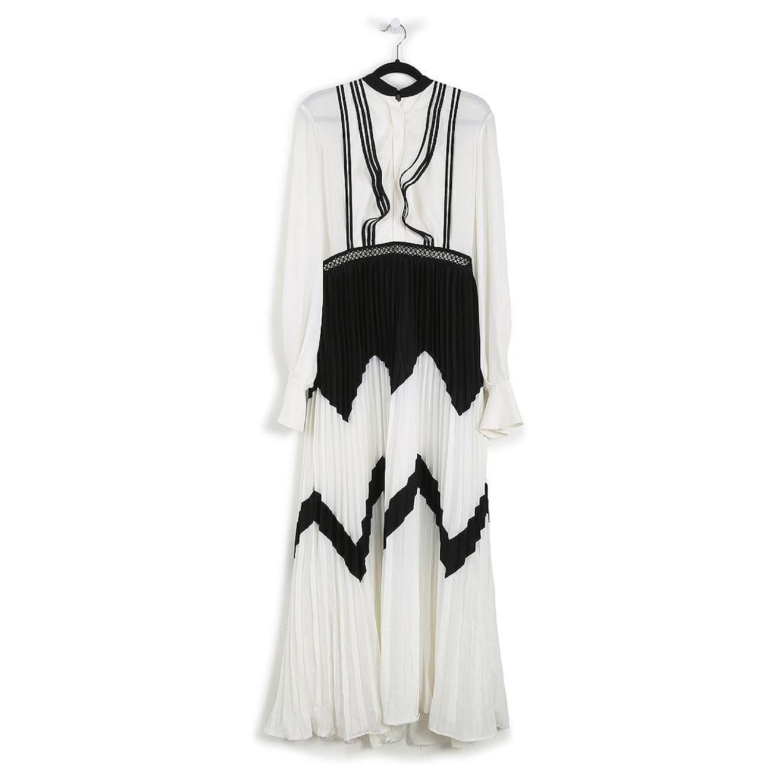 black white panel dress Louise Panel Strapless Midi Dress main image 0