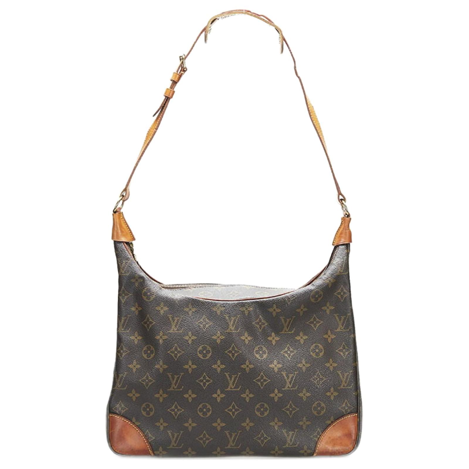 Louis Vuitton Boulogne bag Brown Beige Leather Cloth ref.321913 - Joli  Closet