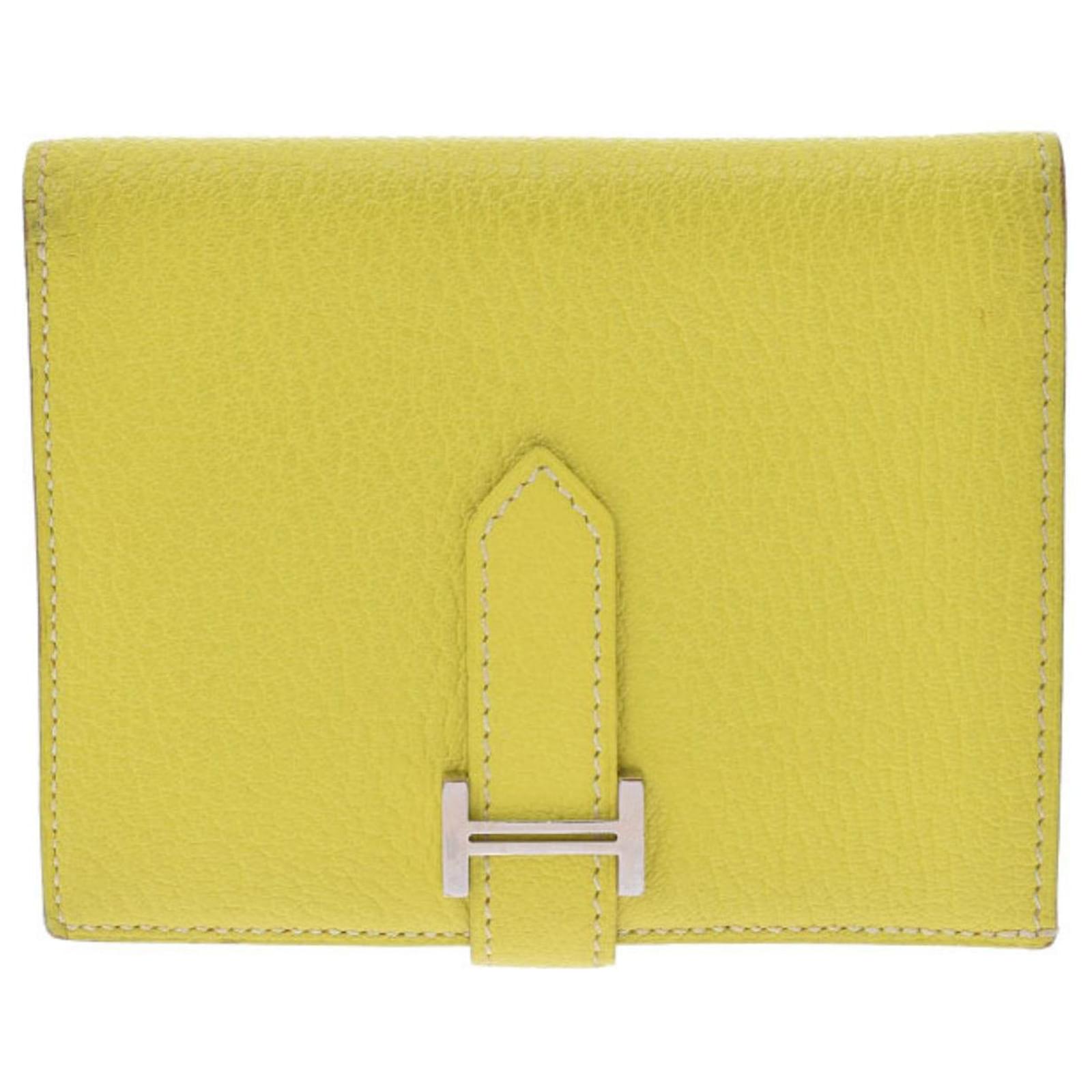 Béarn Hermès Bearn Green Leather ref.794077 Joli Closet