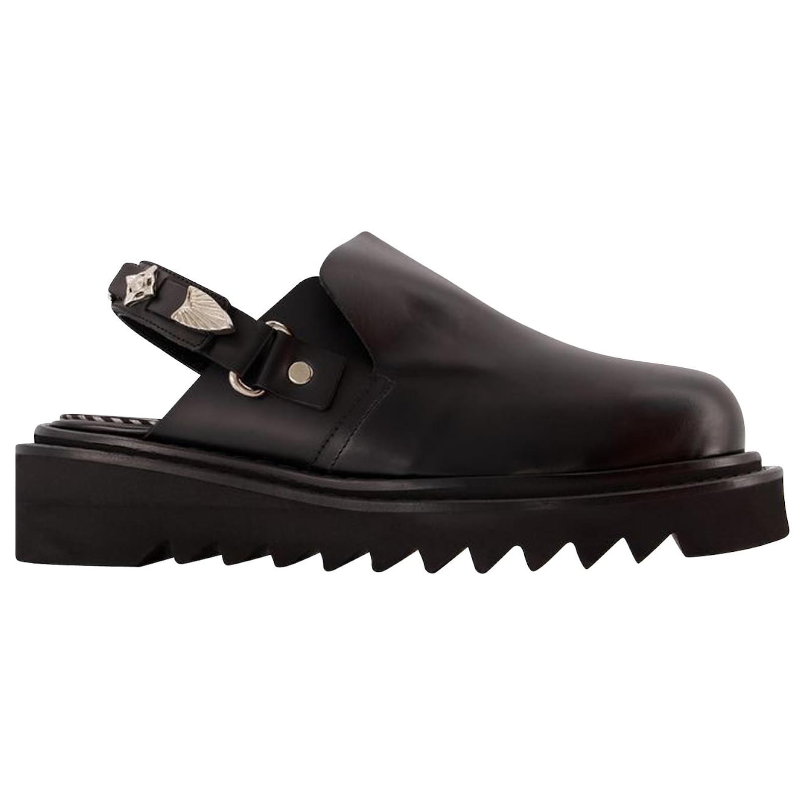 Toga Pulla AJ1249 Flat Shoes - Toga Virilis - Black - Leather ref