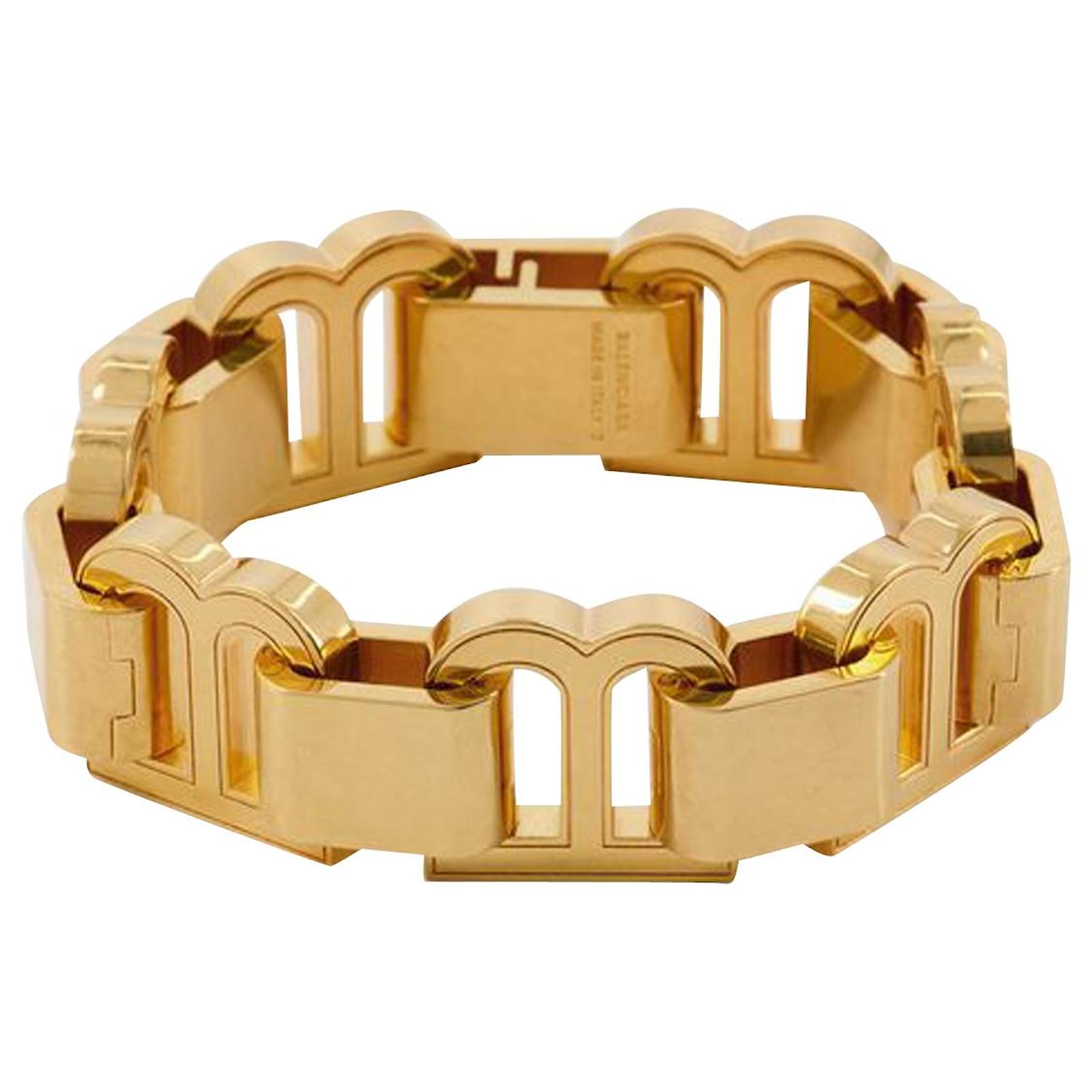 Hourglass Bracelet - Balenciaga - Gold Golden - Joli Closet
