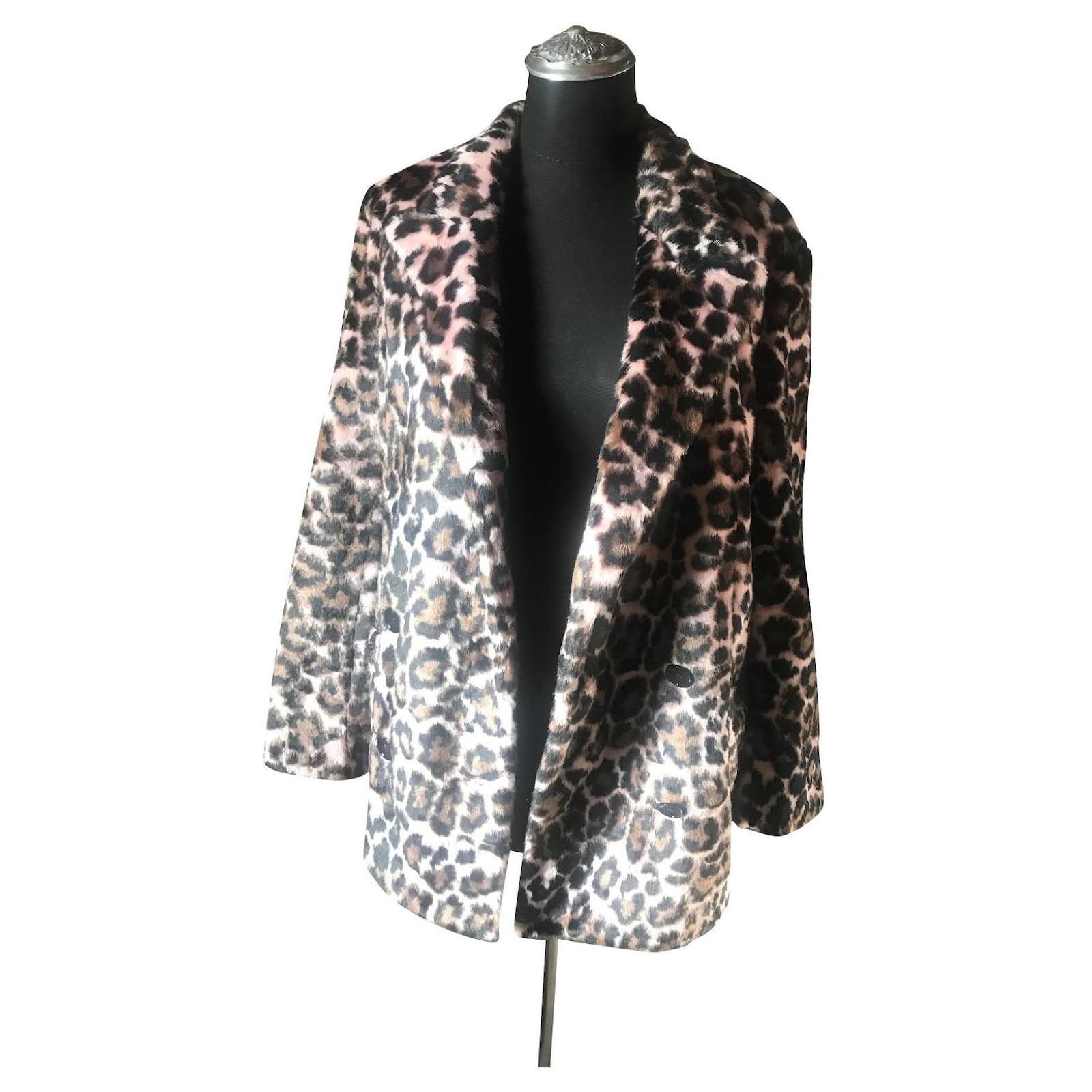 The Kooples Veste leopard The koooles neuve Fausse Fourrure Imprime leopard ref.794767 Joli Closet