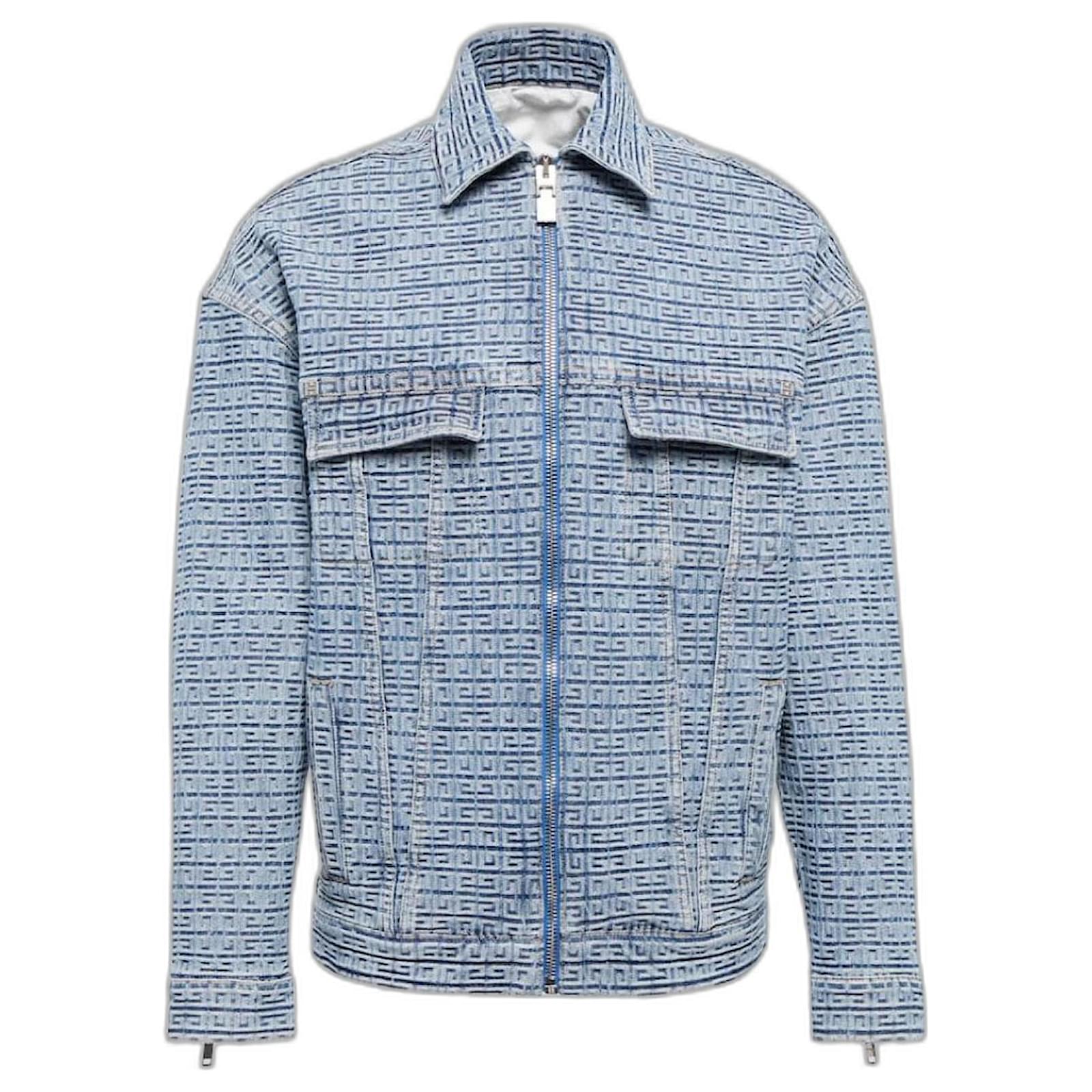 Givenchy 4g Jacquard Denim Jacket in Blue for Men