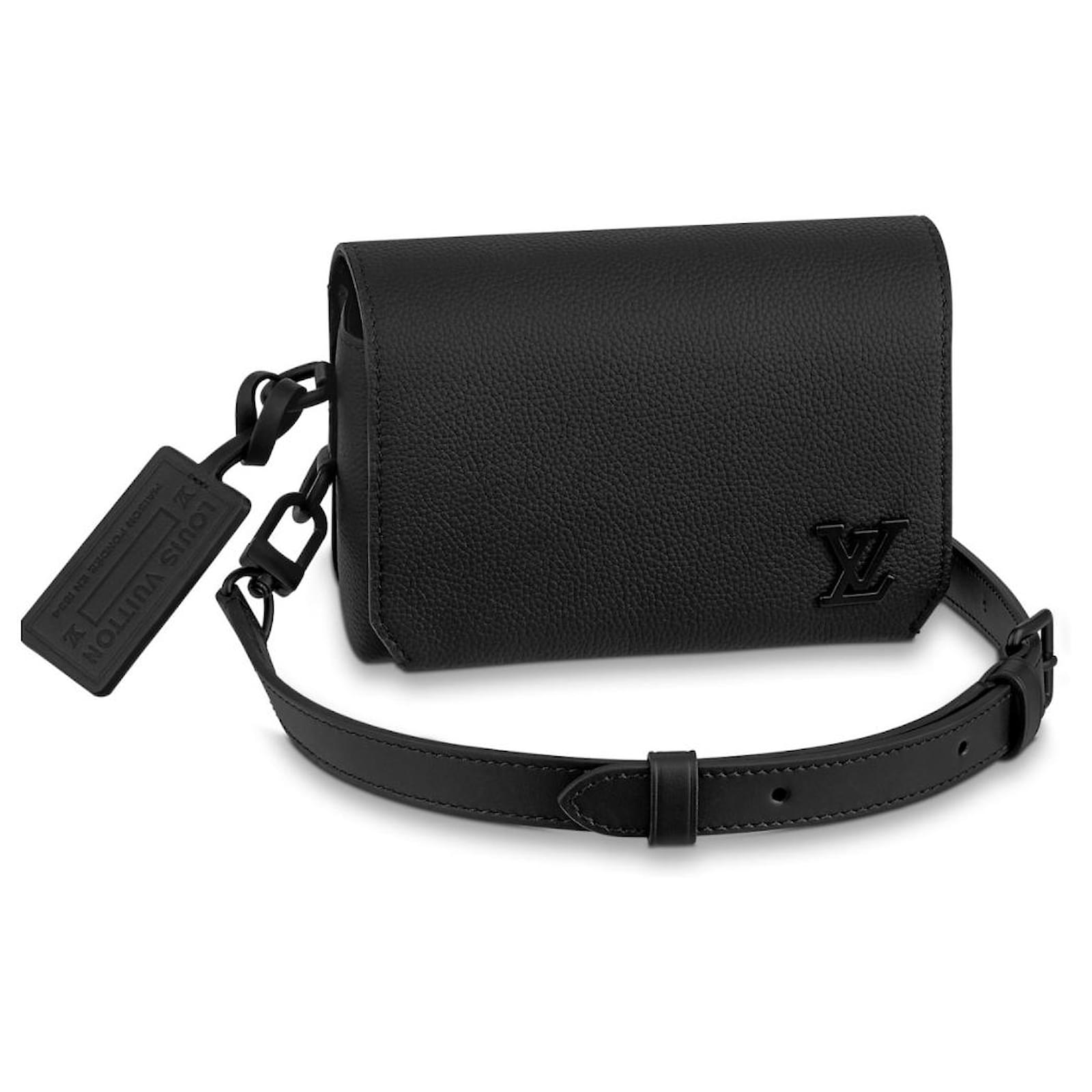 Louis Vuitton Black Leather Aerogram LV Lock It Tote Bag Louis Vuitton