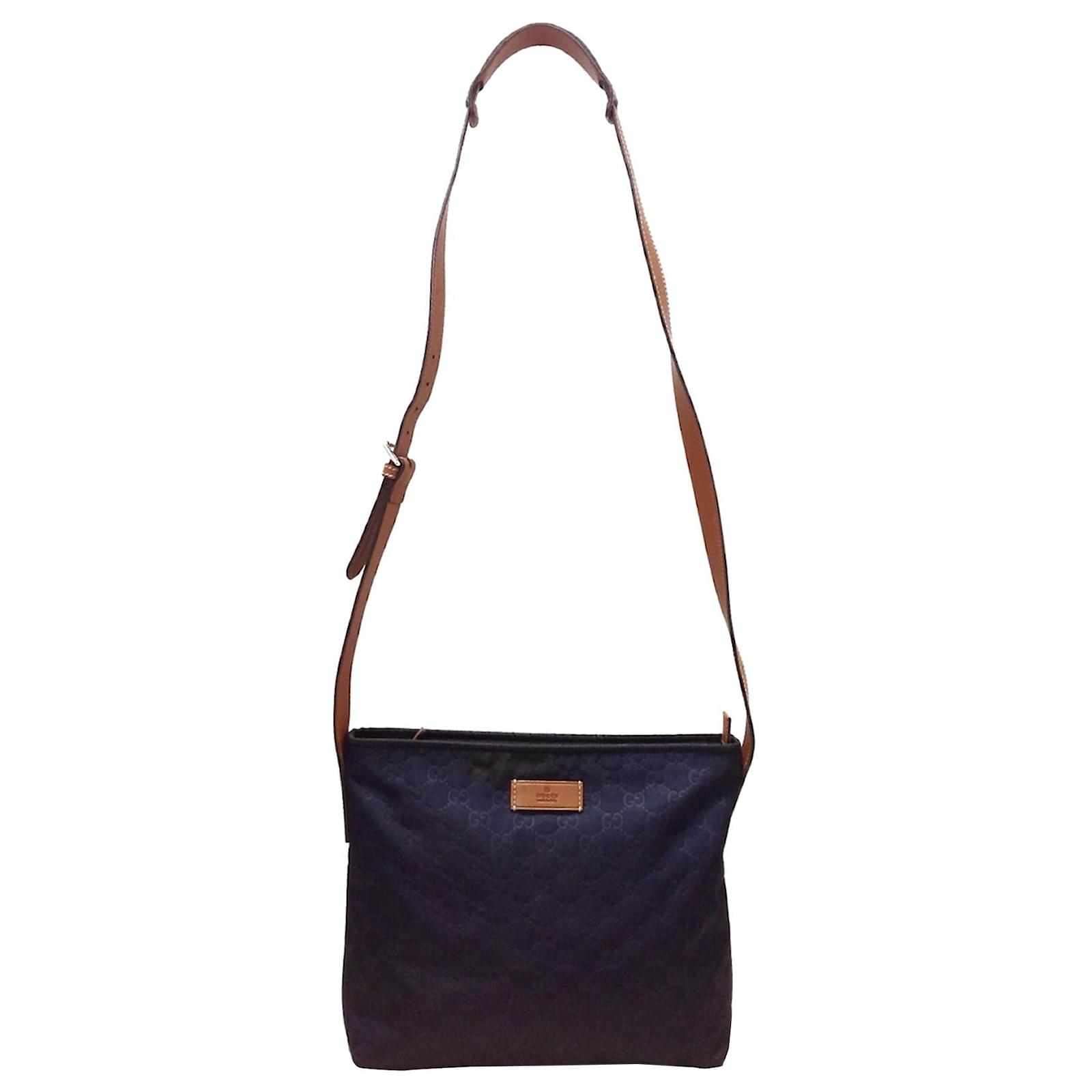 Sac ?� bandouli?�re Gucci noir GG Nylon Tissu ref.795800 - Joli Closet